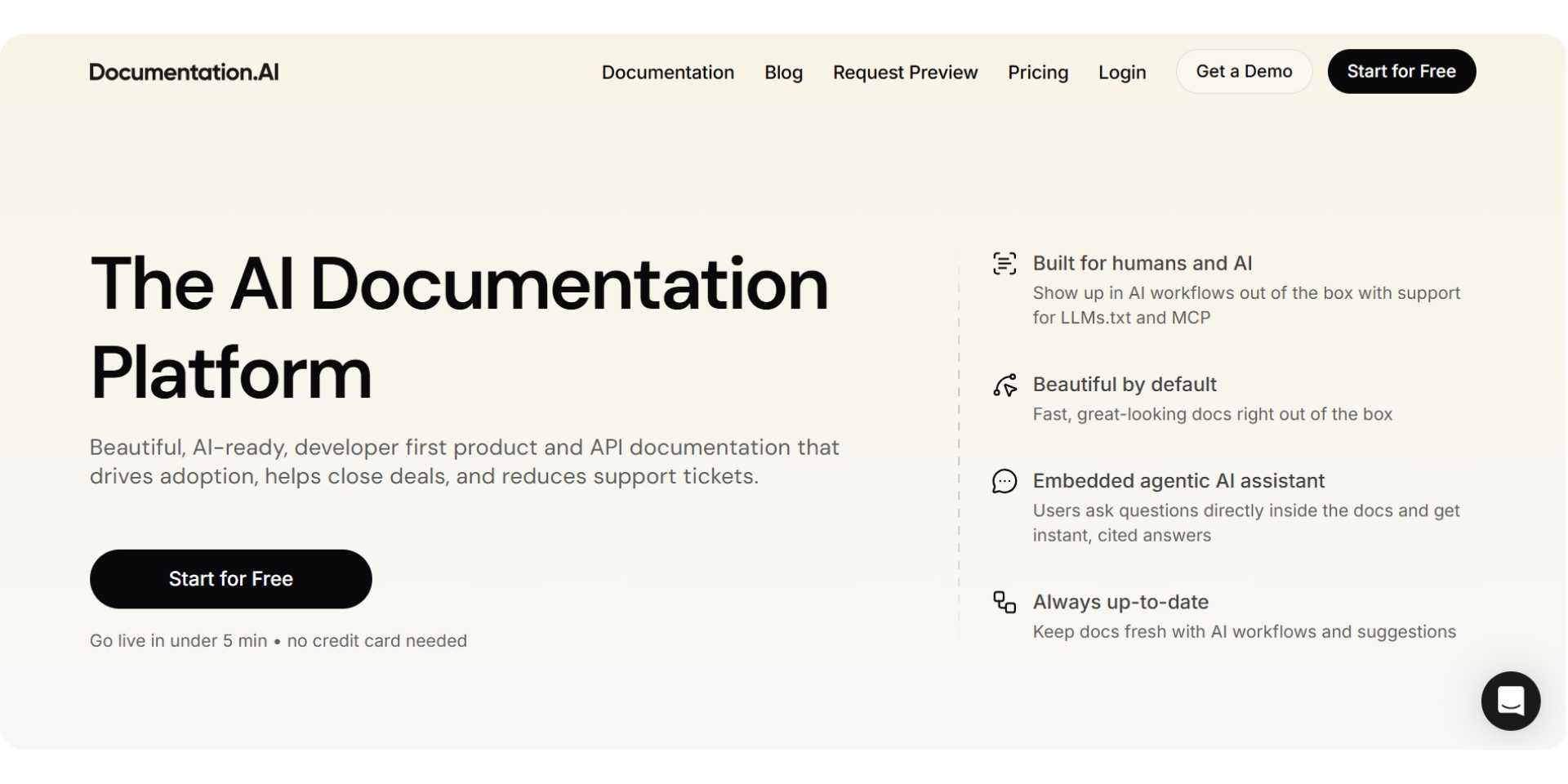 Documentation.AI Homepage