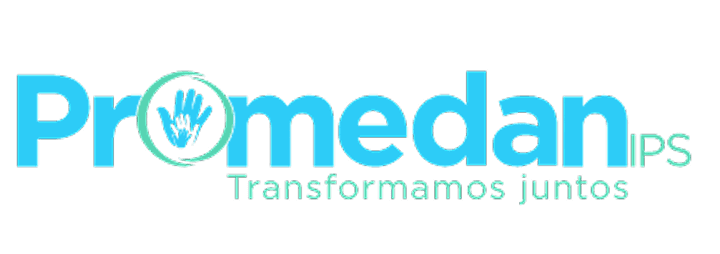 Logo Prome mas calidez en salud que deja huella icono de mano