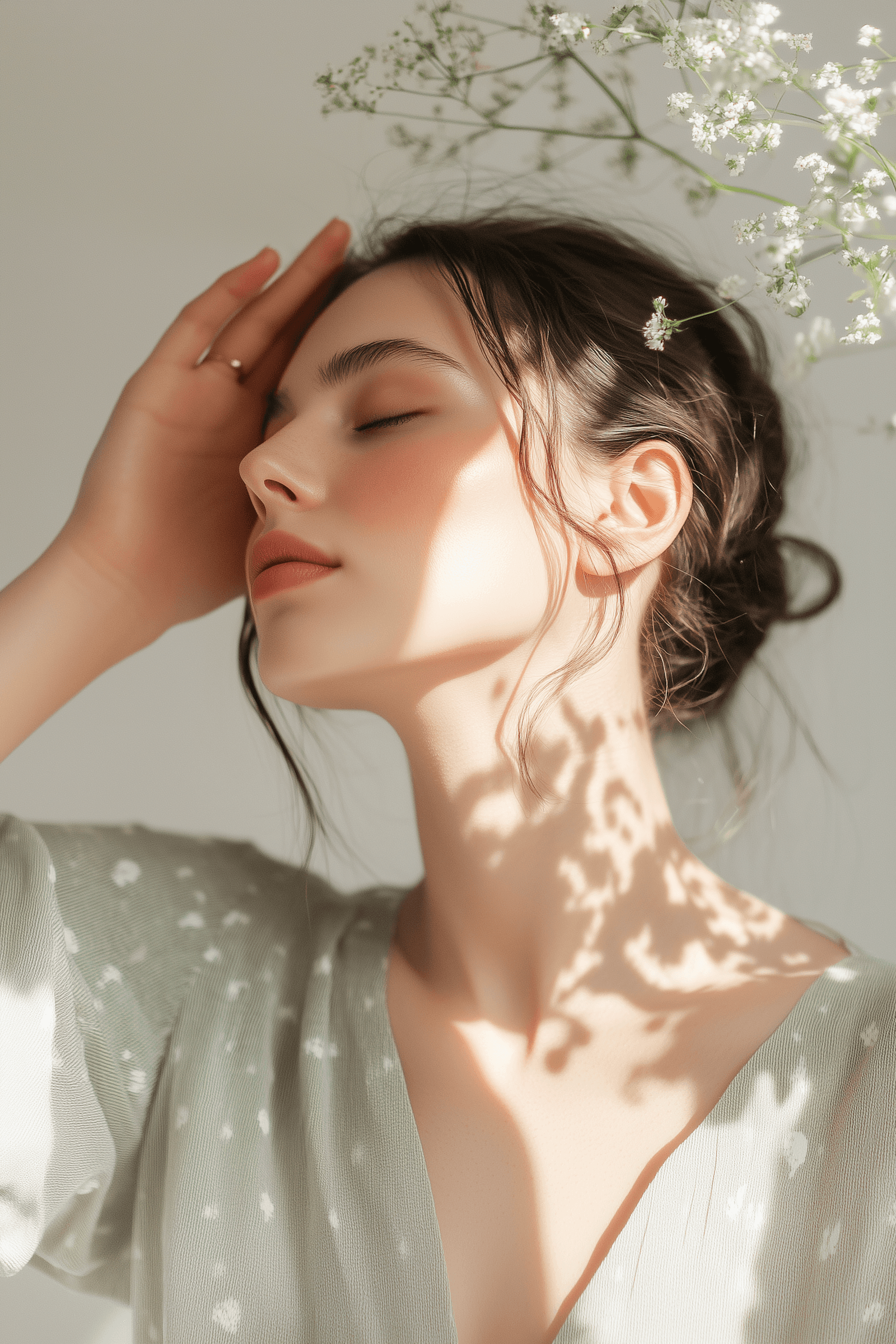 Woman in sunlight
