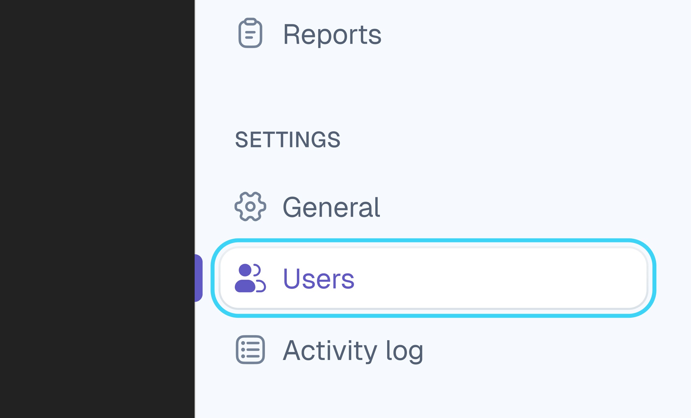 A menu item highlighted.