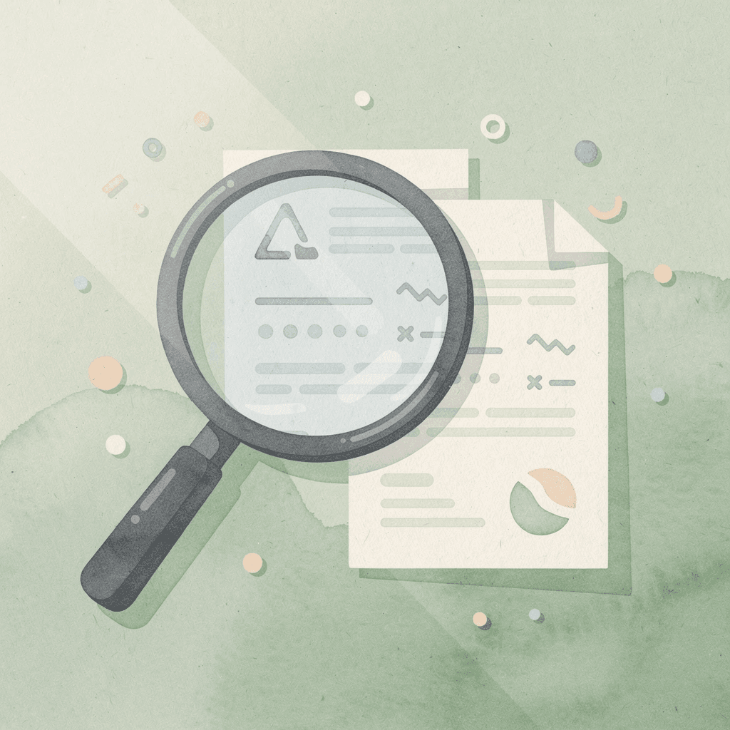 Scene of a magnifying glass examining documents representing thorough documentation review for an Ozempic lawsuit