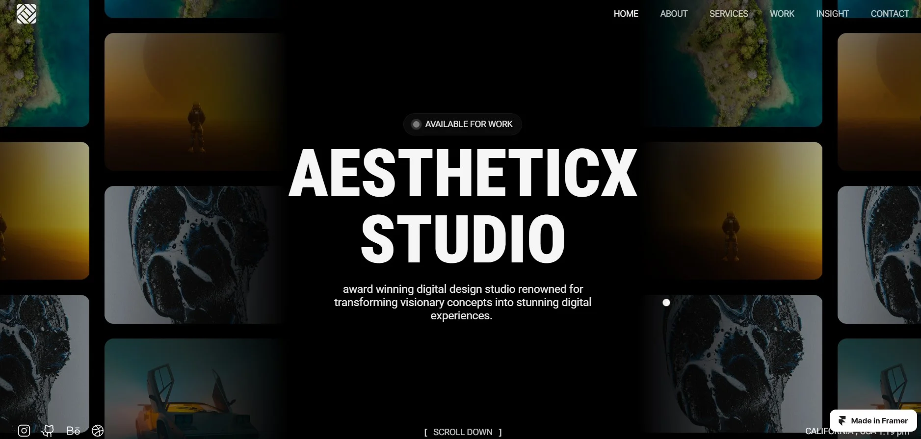 Best Framer Templates for Portfolio - AestheticX