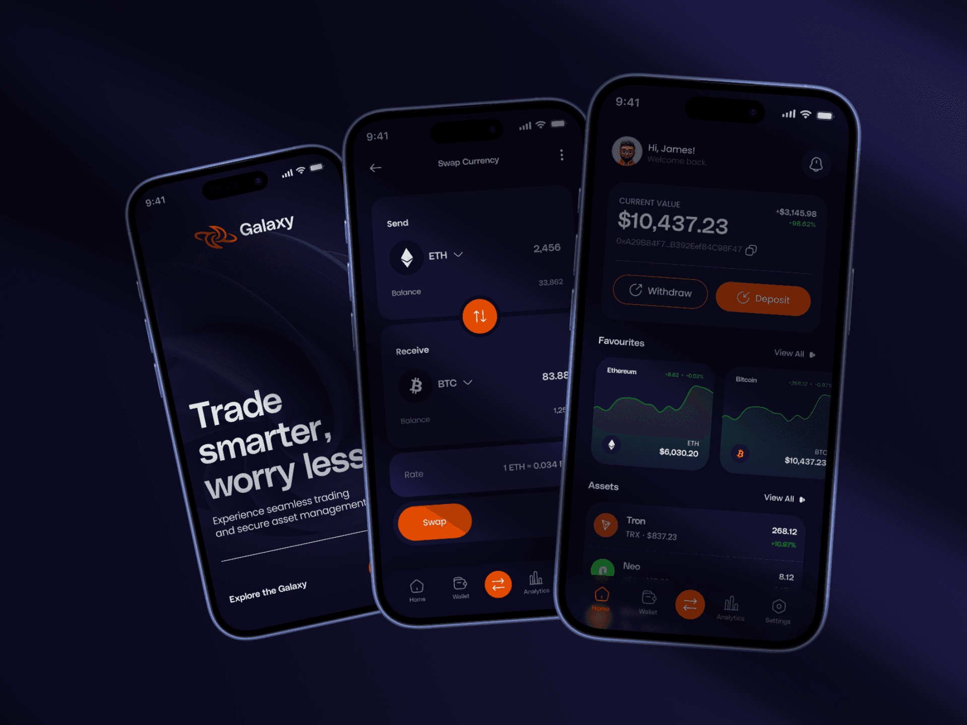 Glaxy Crypto App UI