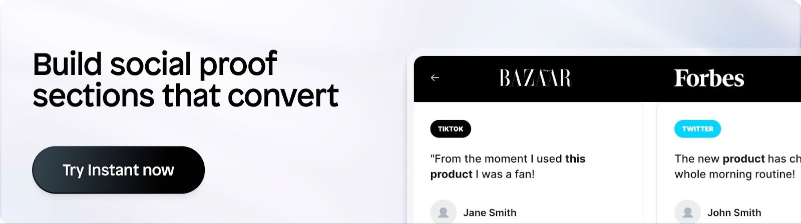 social proof cta for Instant