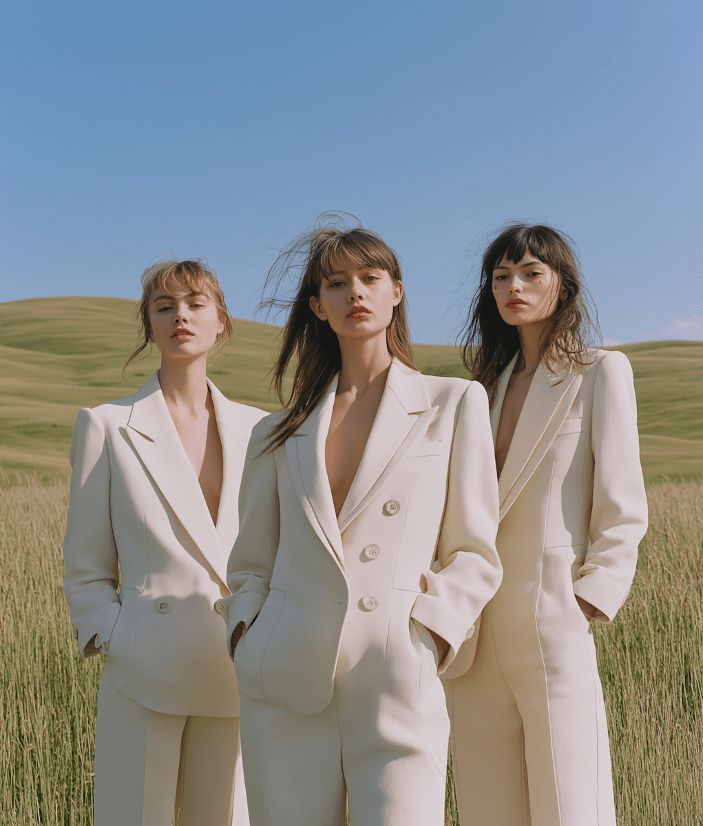 three women posing