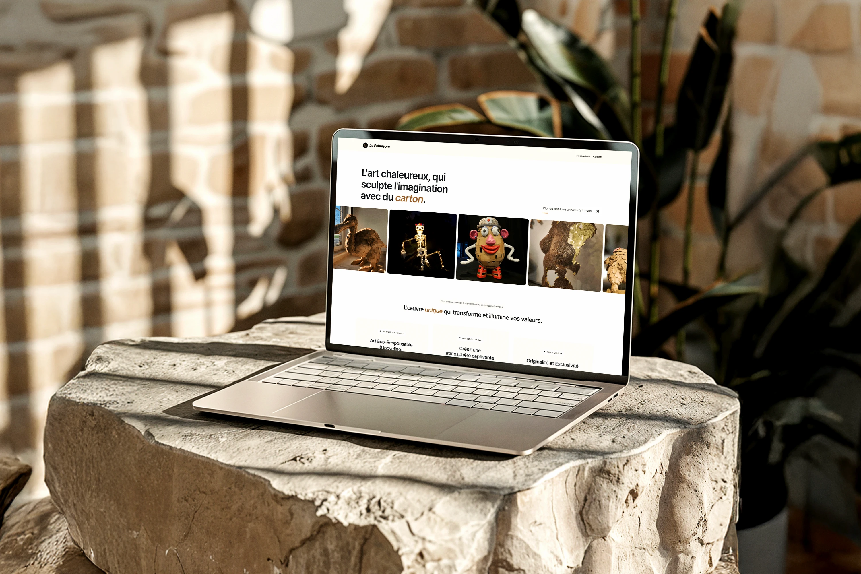 Création de site internet à la Réunion - Artiste carton