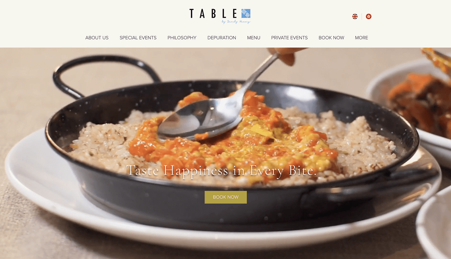 Table by Sandy Keung Website design