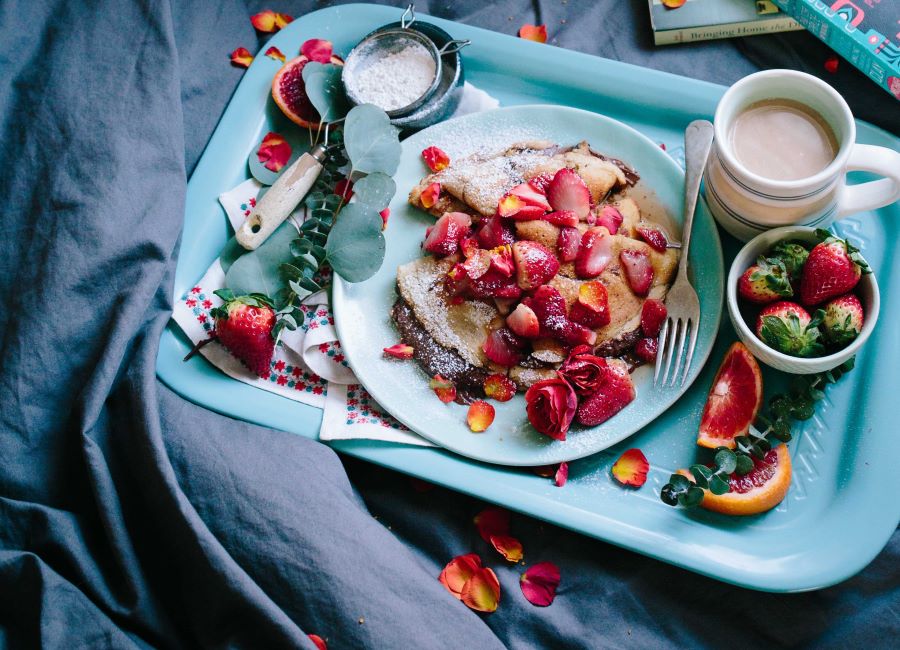 Crepes dolci con fragole