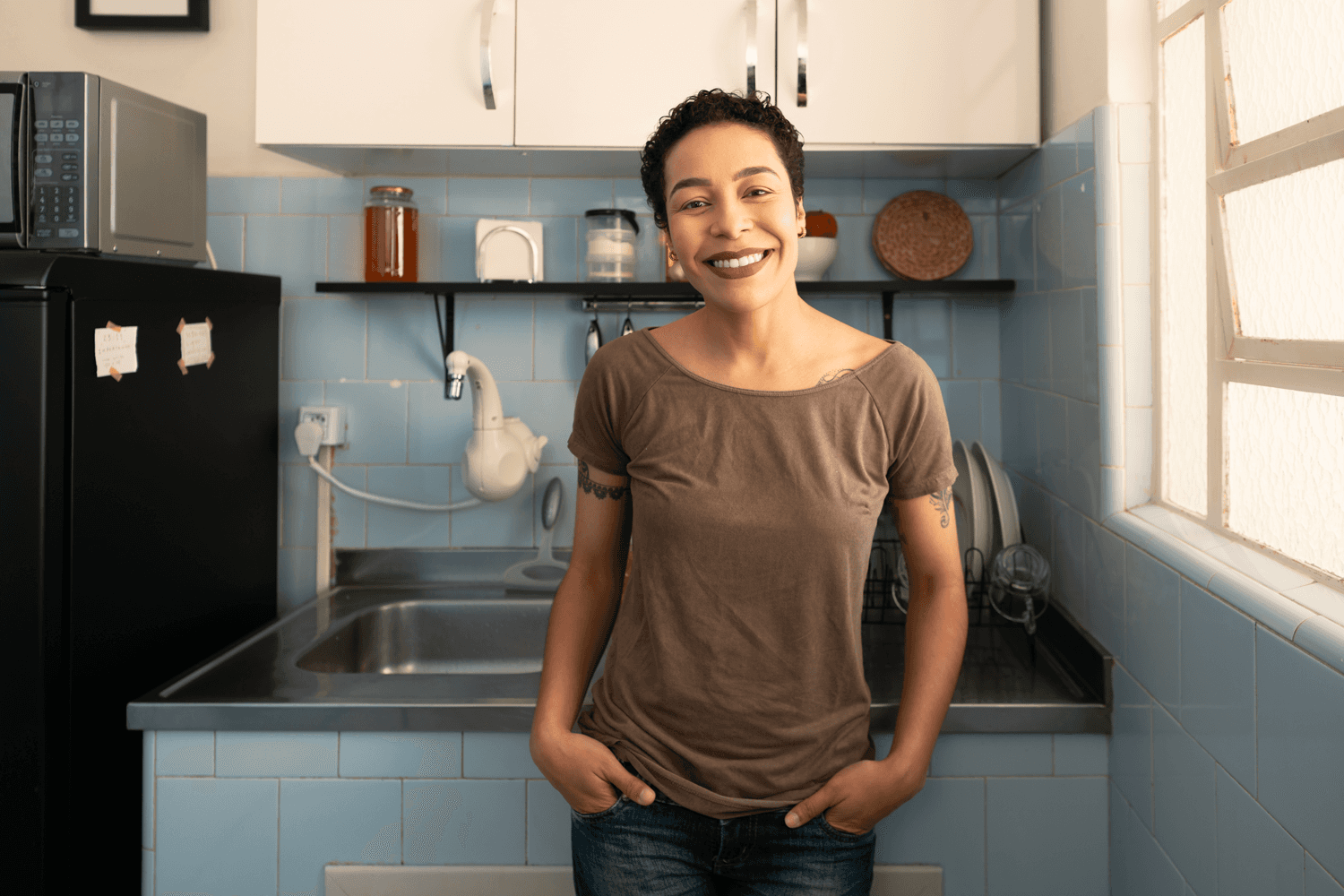 Caregiver working in the kitchen