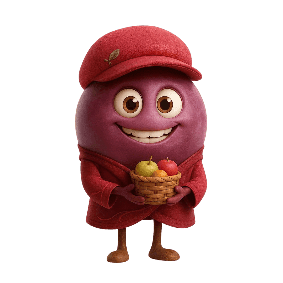 Rara Neagră grape berry illustration for wine education.