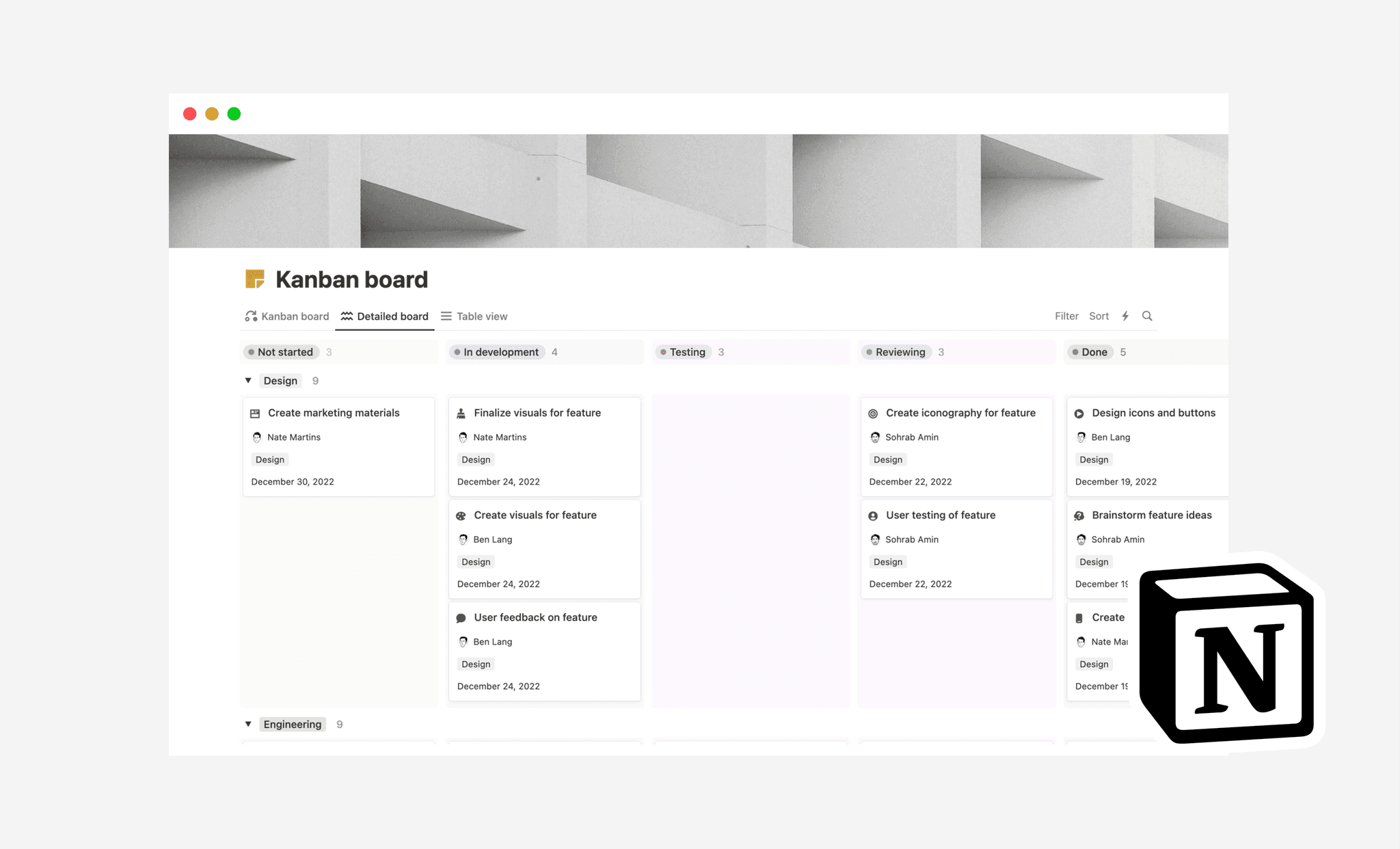 Notion Kanban Board