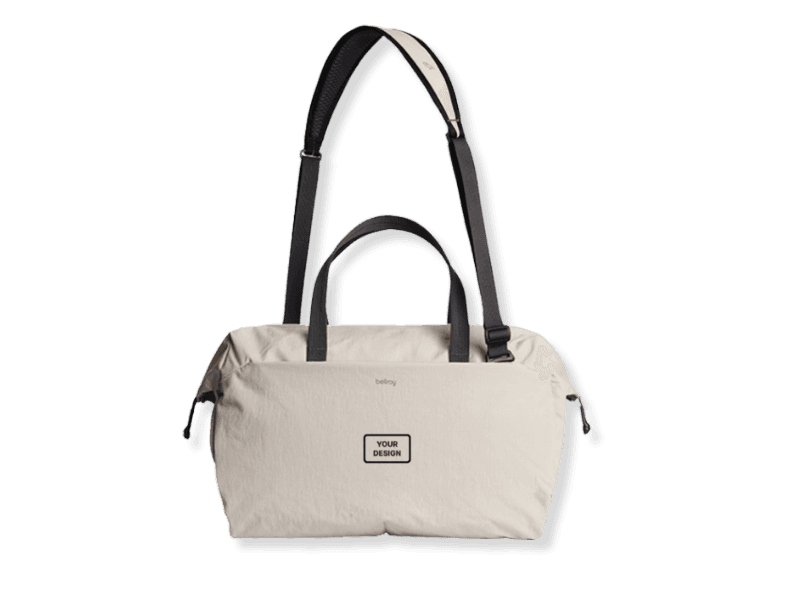 Custom Bellroy light duffel bag for branded corporate gifts and travel