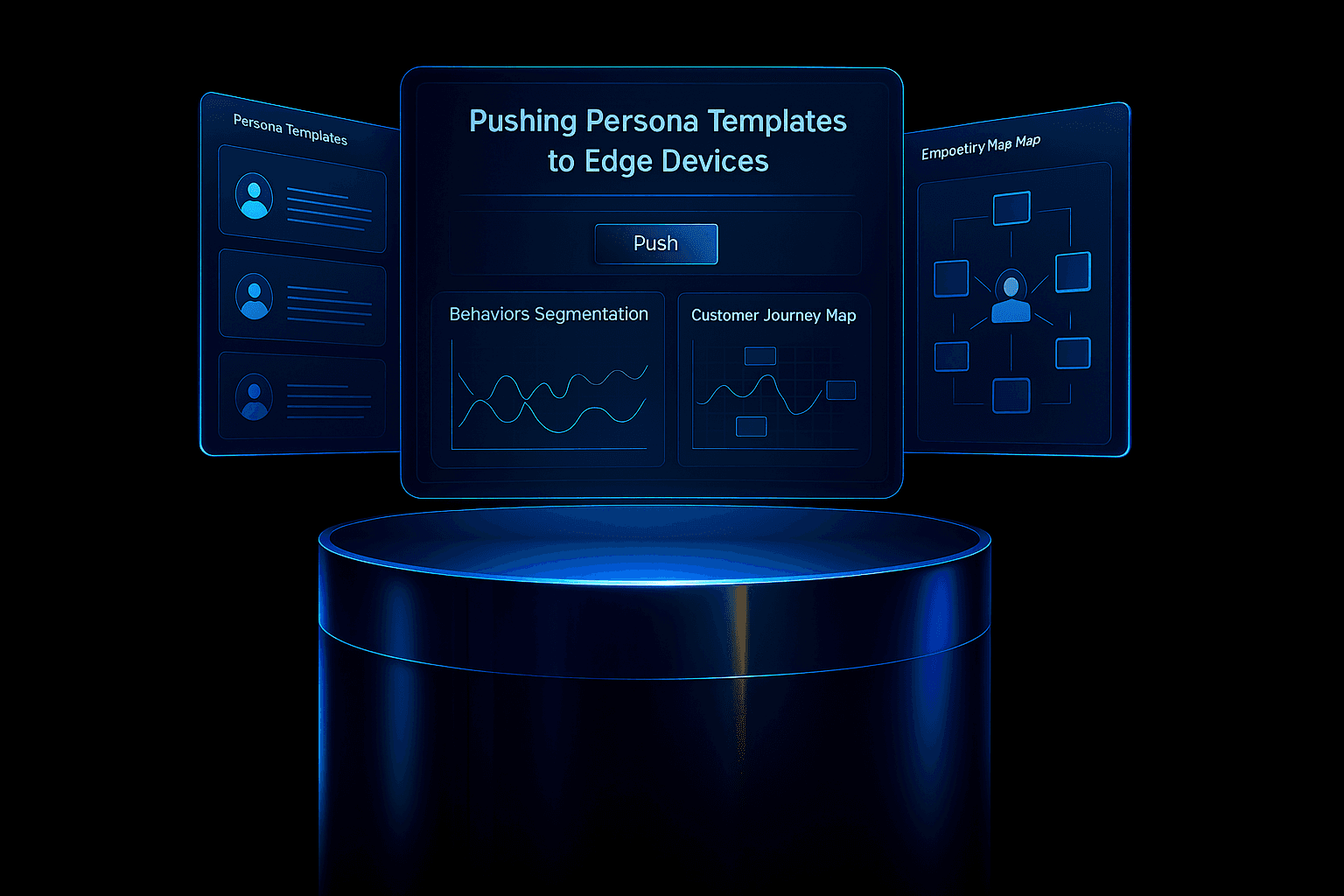 AI-powered persona templates updating on mobile and IoT devices