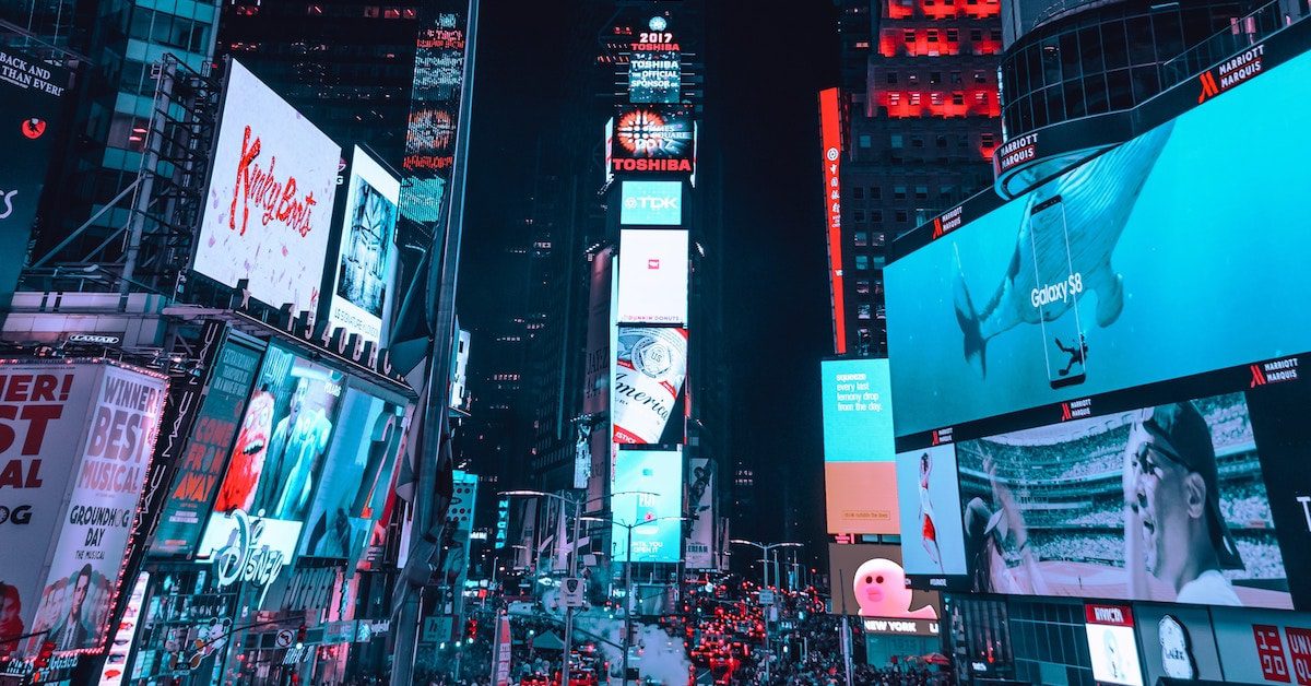 times square at night