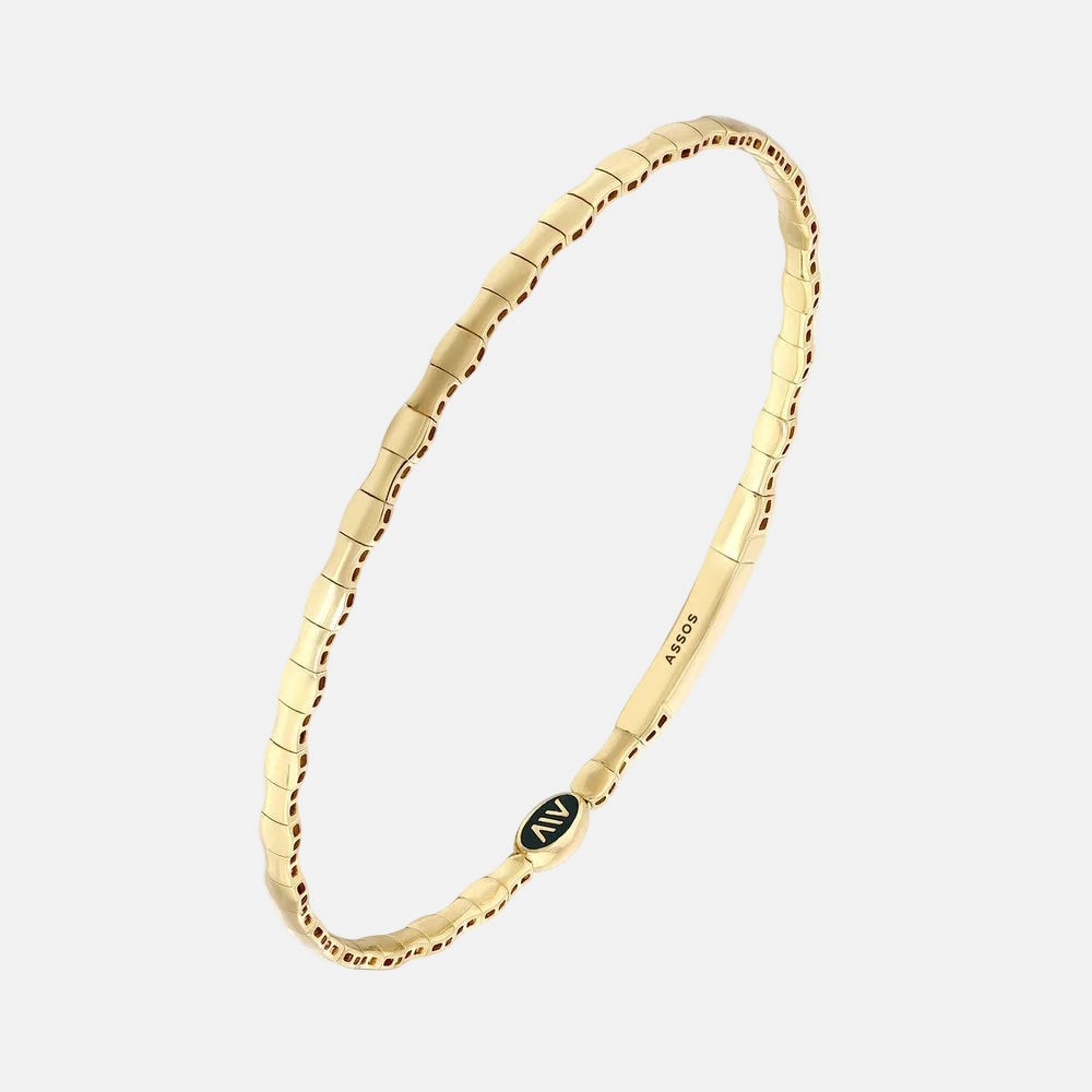 Assos 14 Ayar Altın Tasarım Kelepçe Bilezik 5.29 Gram