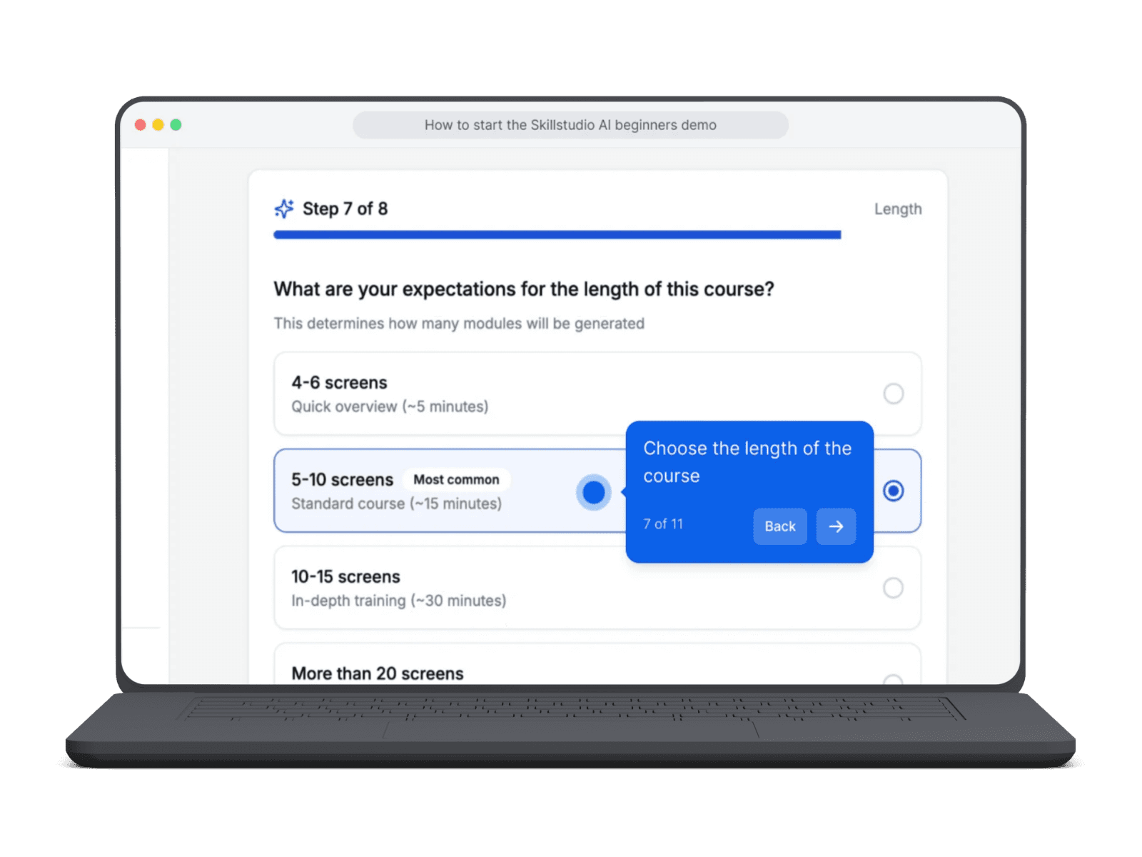 Generate screens with AI