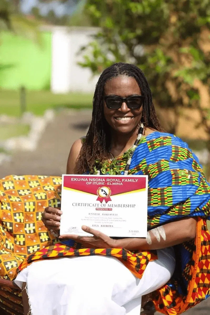 Traditional naming ceremony in Elmina showcasing local Ghanaian heritage.