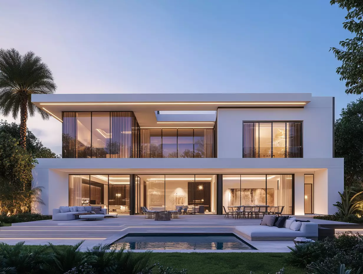 Evening view oh house