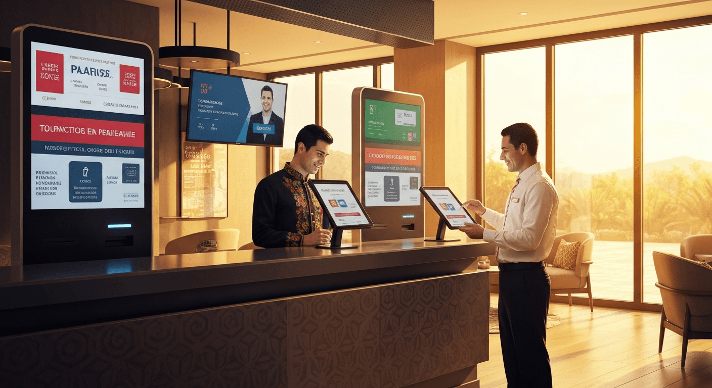 Automated Spanish hotel lobby efficiency