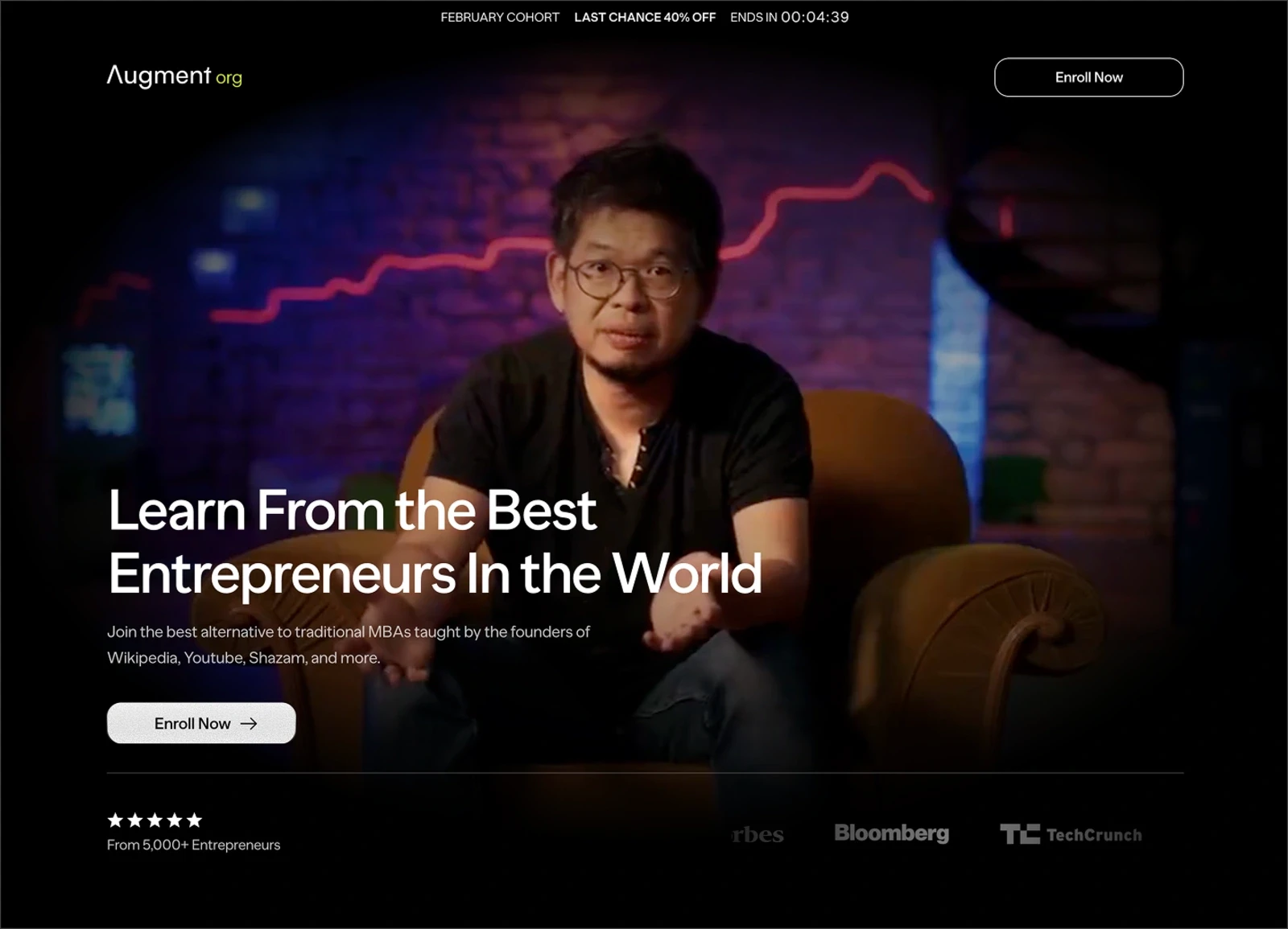 Augment MBA — Hero section