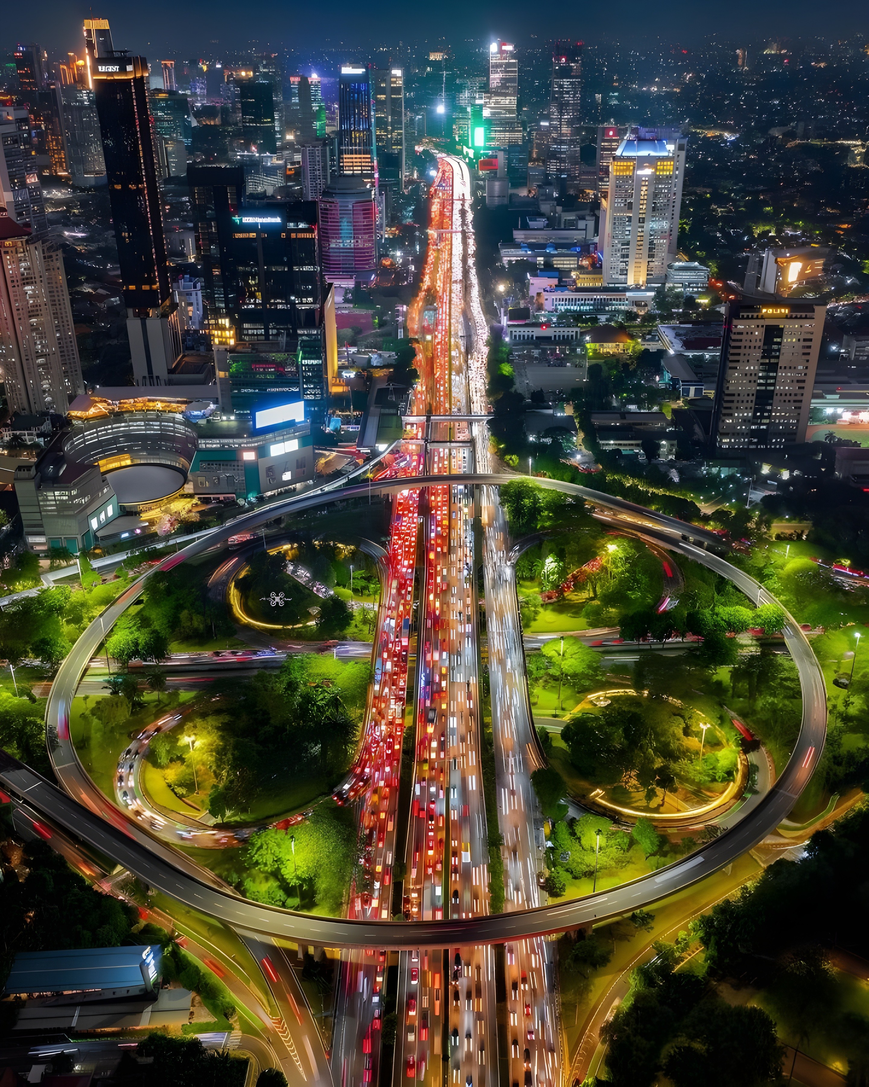 Cityscape of Jakarta, Indonesia