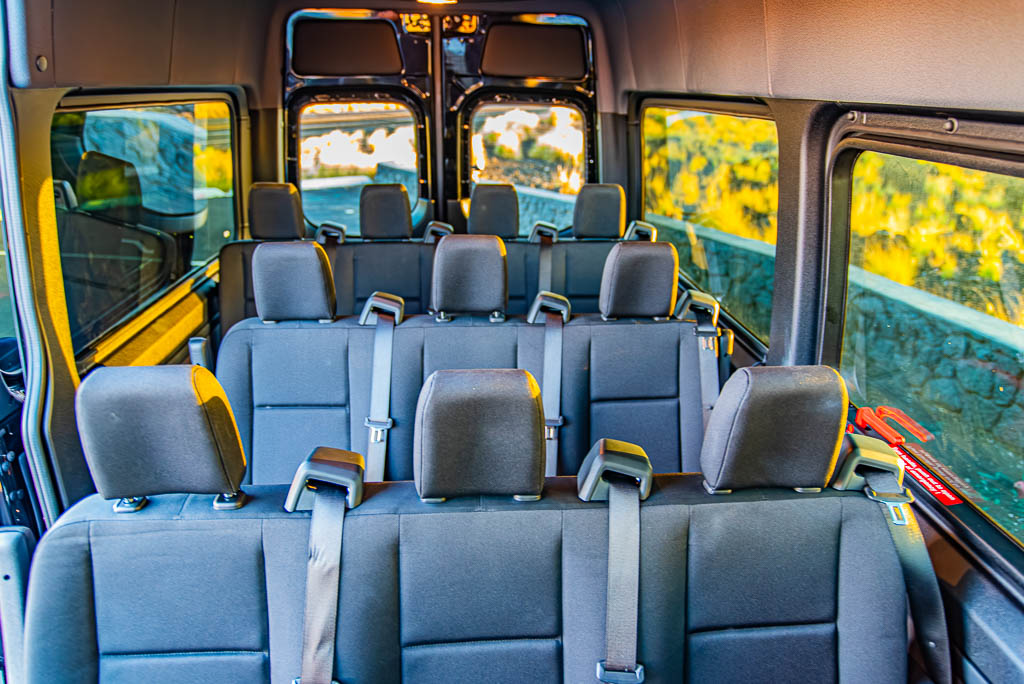 Black 12 Passenger Mercedes Sprinter for Rent