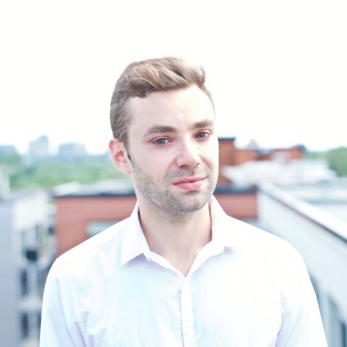 Portrait image of recently hired tech professional