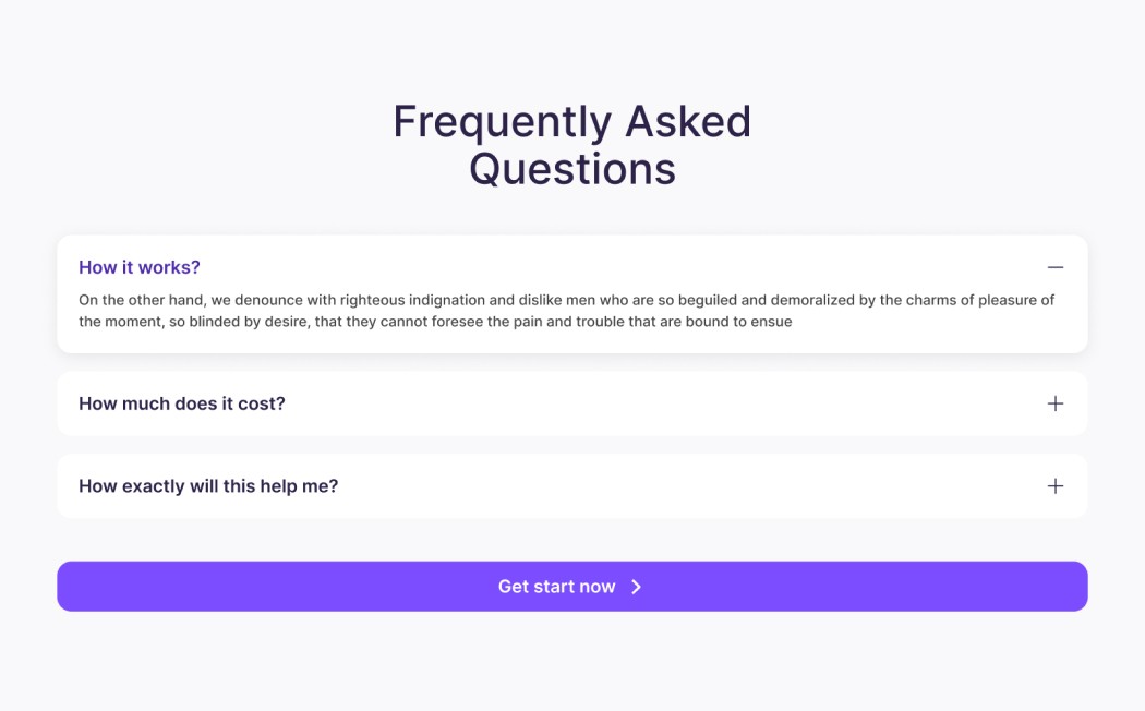 Minimal FAQ Section
