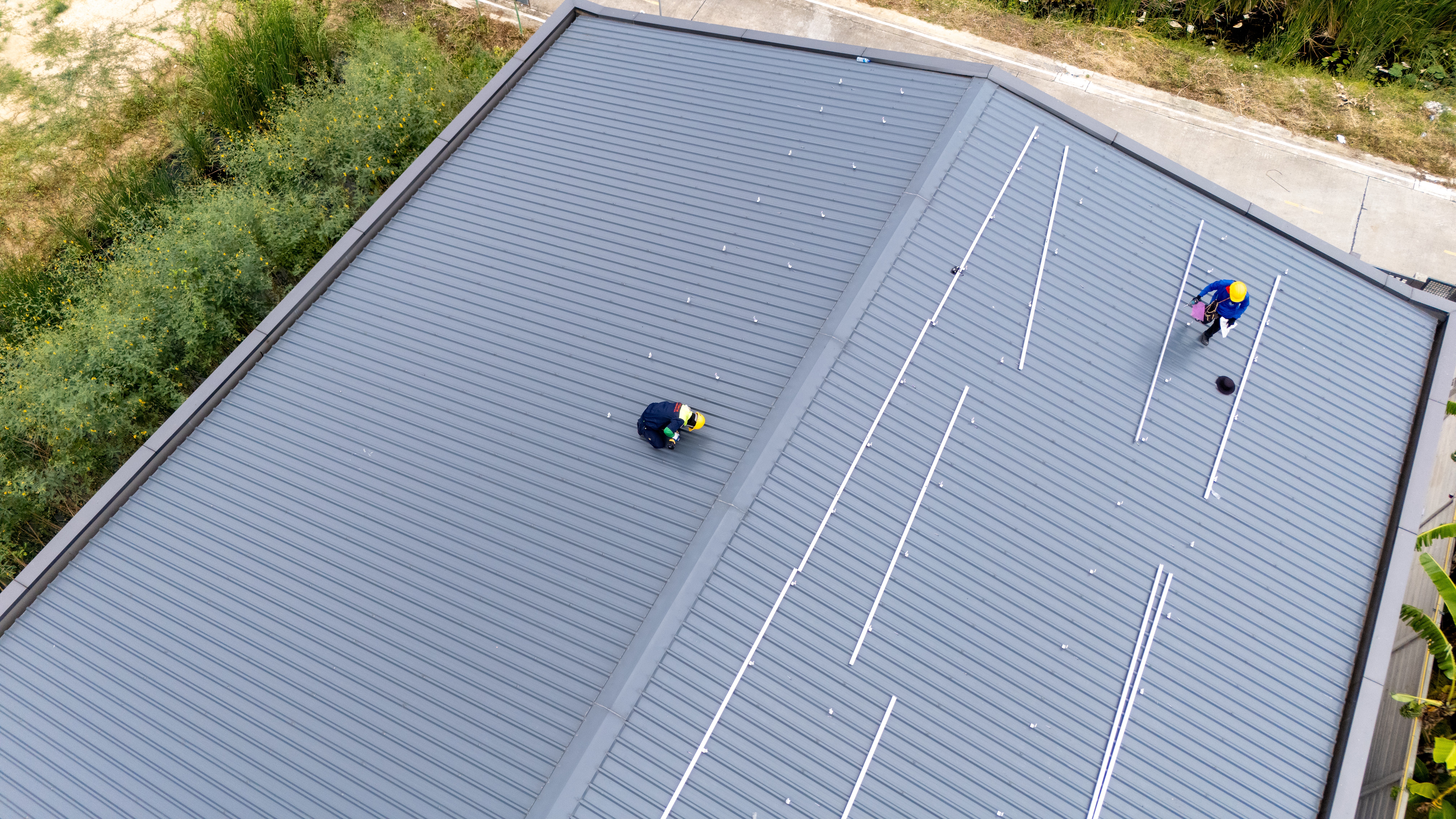 commercial roof top down