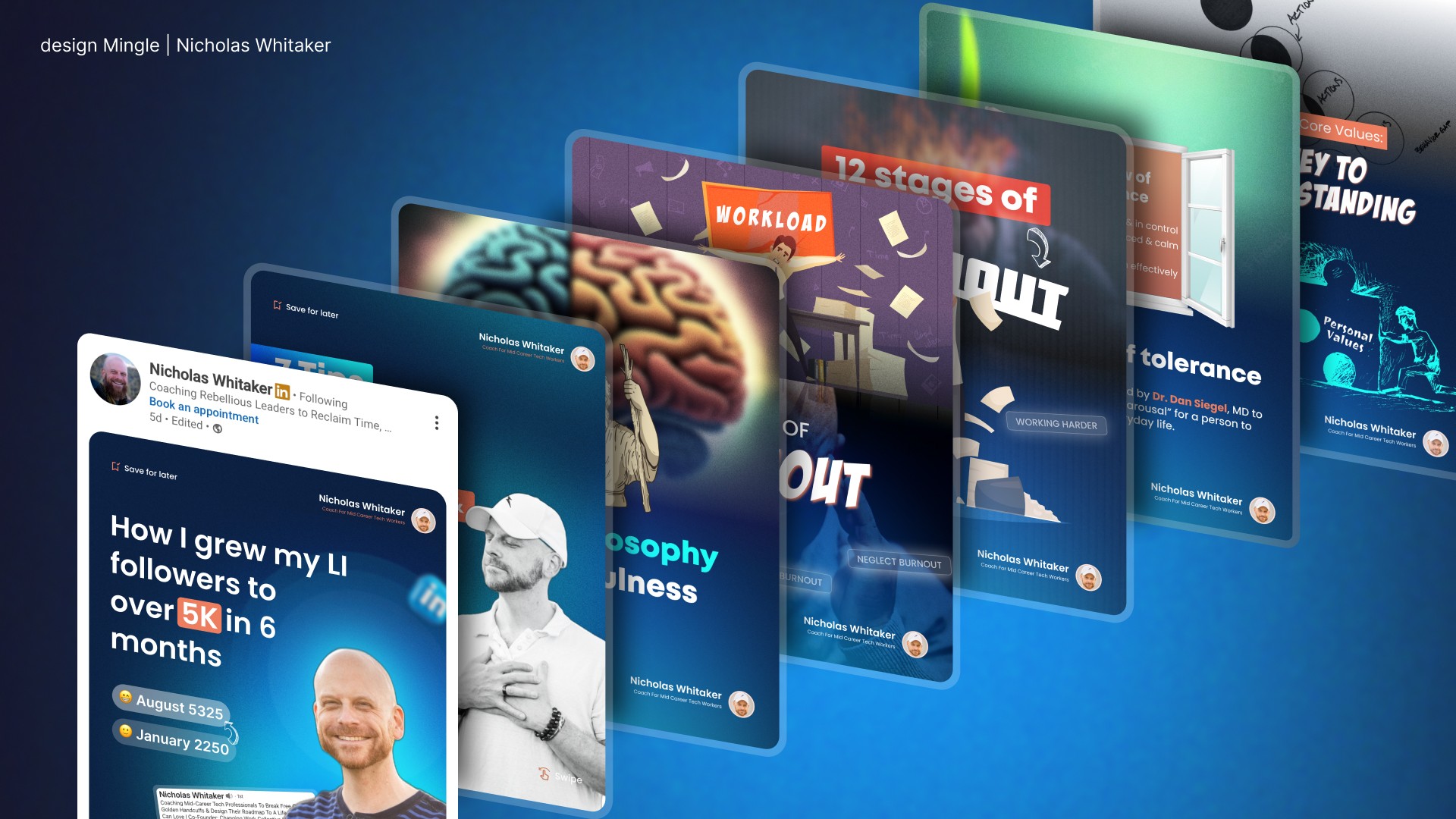 Carousel design cover for LinkedIn for Nichols Whitaker 