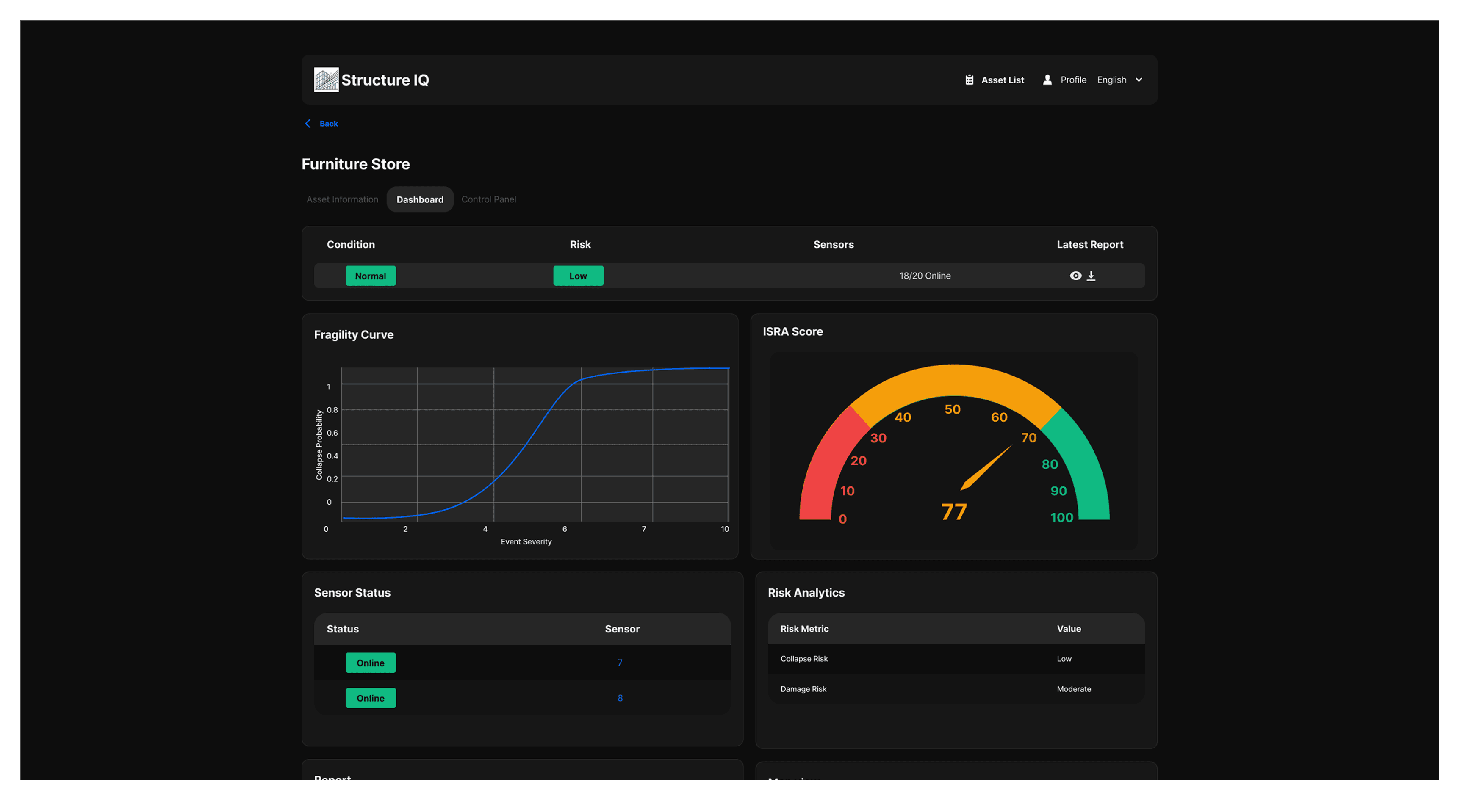 A large orange truck driving down a dirt road