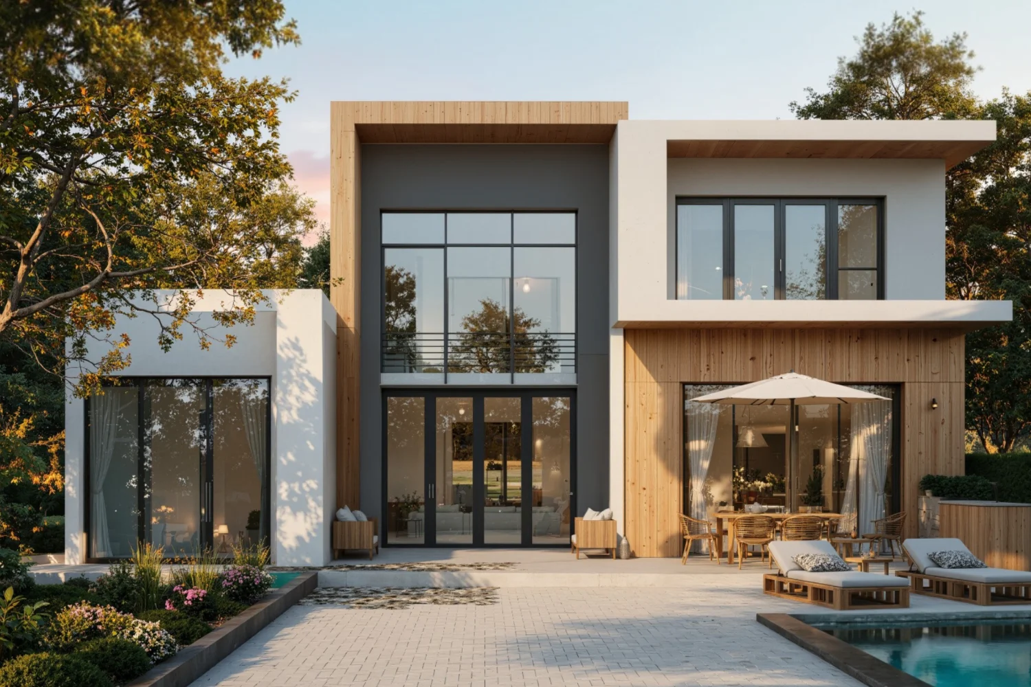 A picture of blueprints stacked on top of each other showing construction documents for a residential project.