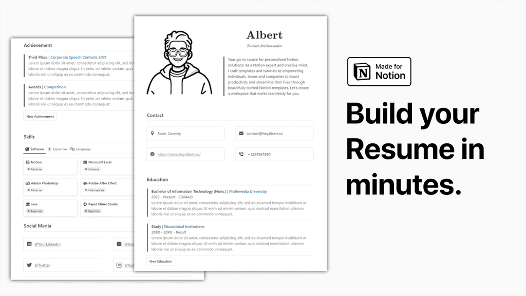 Notion Resume Banner Image