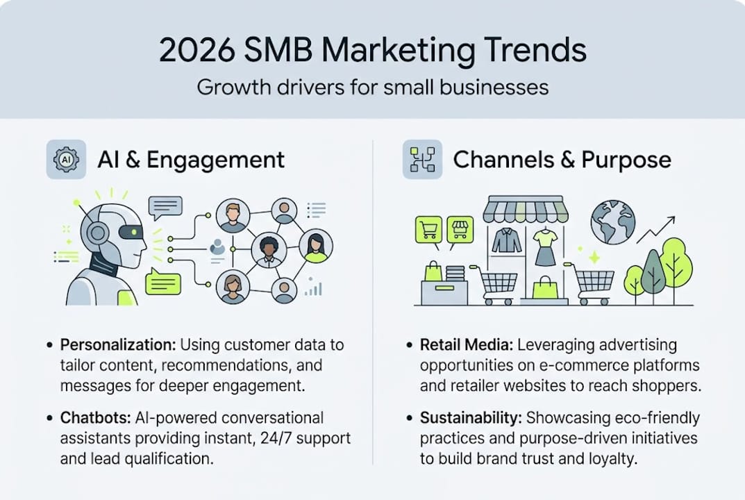 Infographic on 2026 SMB marketing drivers