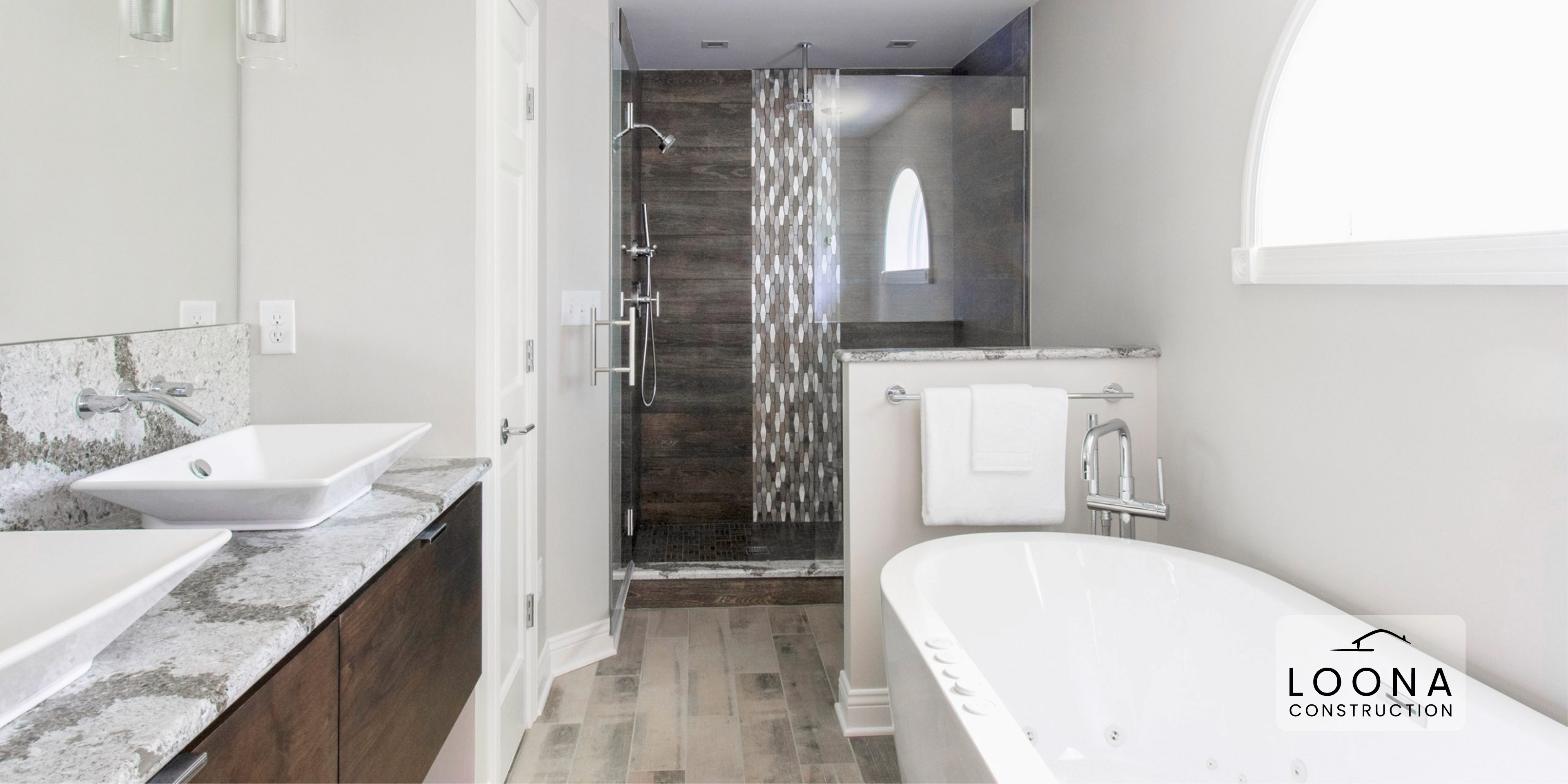 Rustic Spa Bathroom Transformation