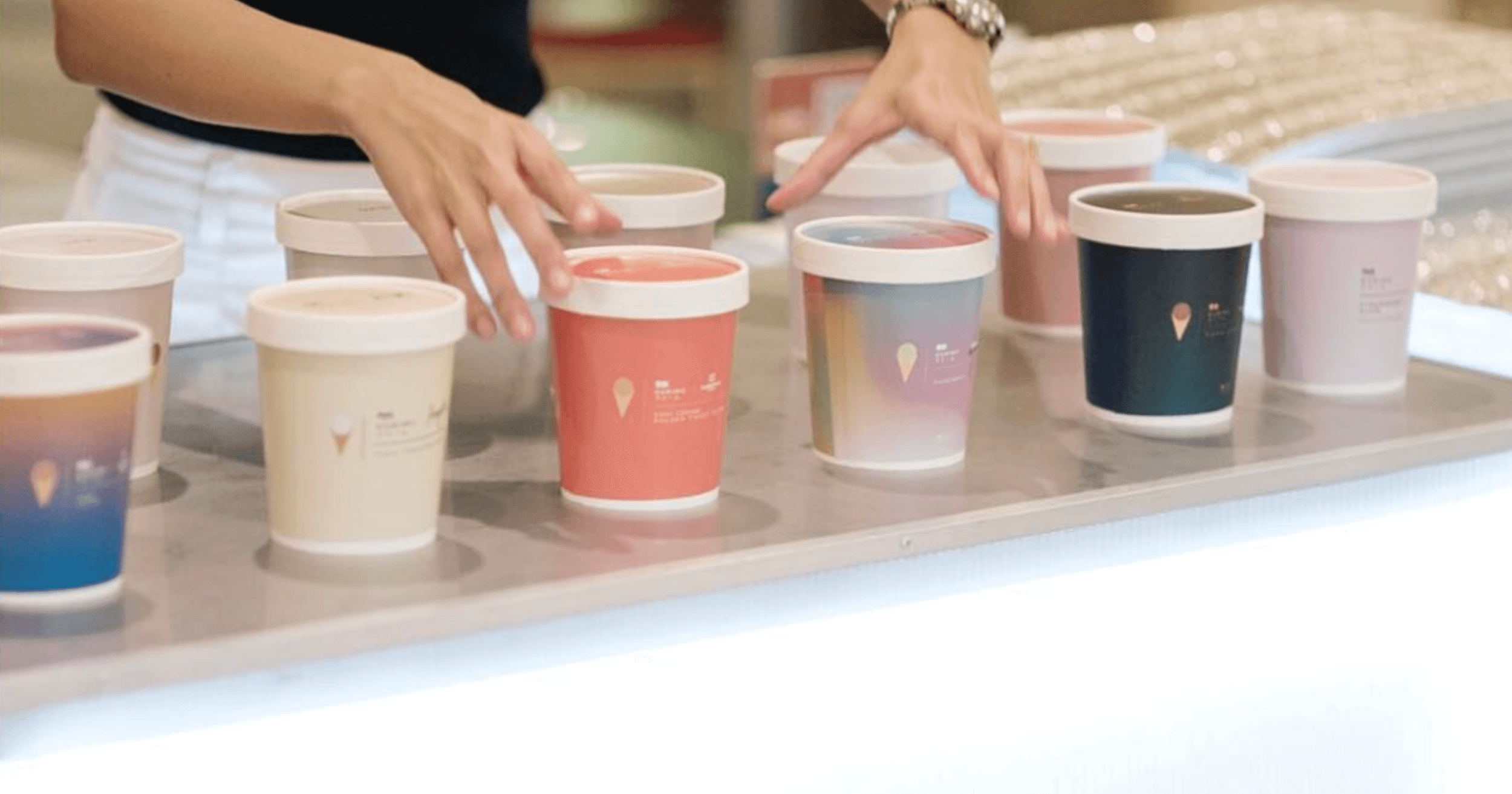 Some of Kurimu's ice cream pints