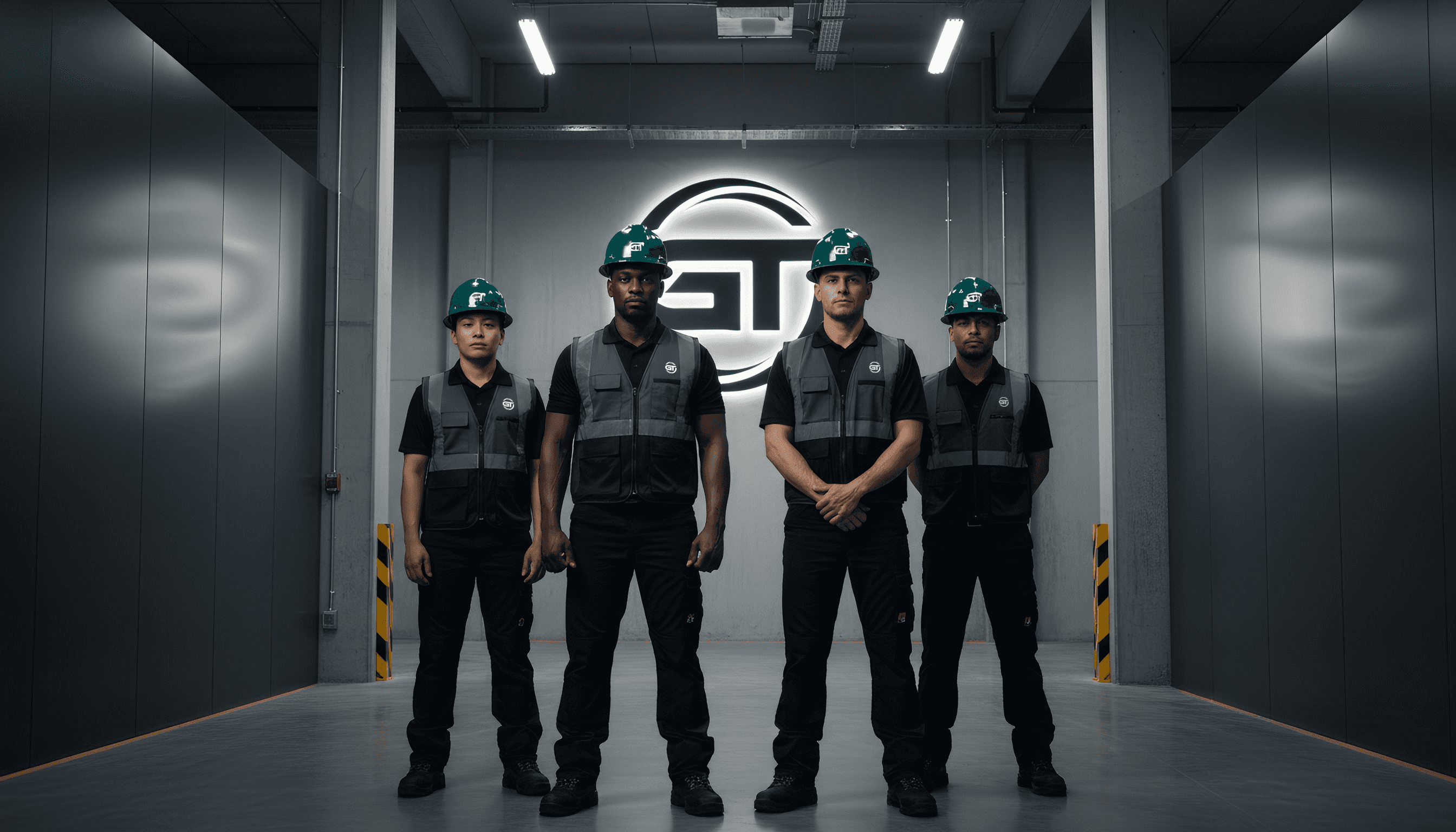 High-rise office building with sustainable design features