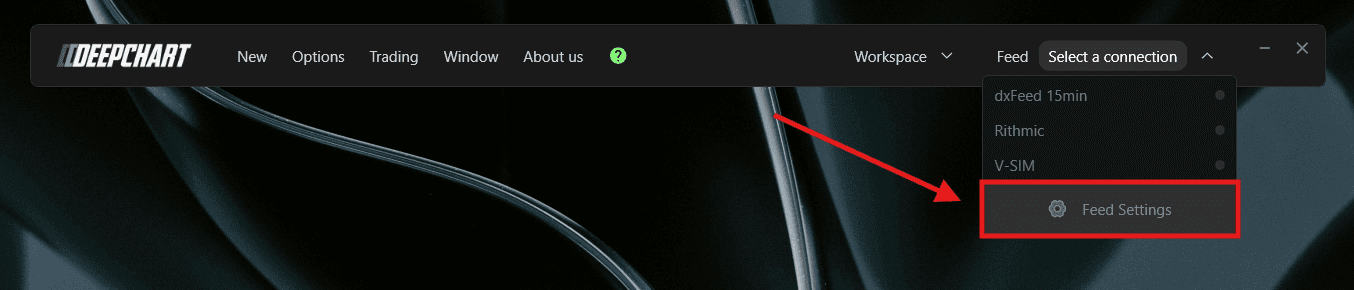 DeepChart Feed Settings