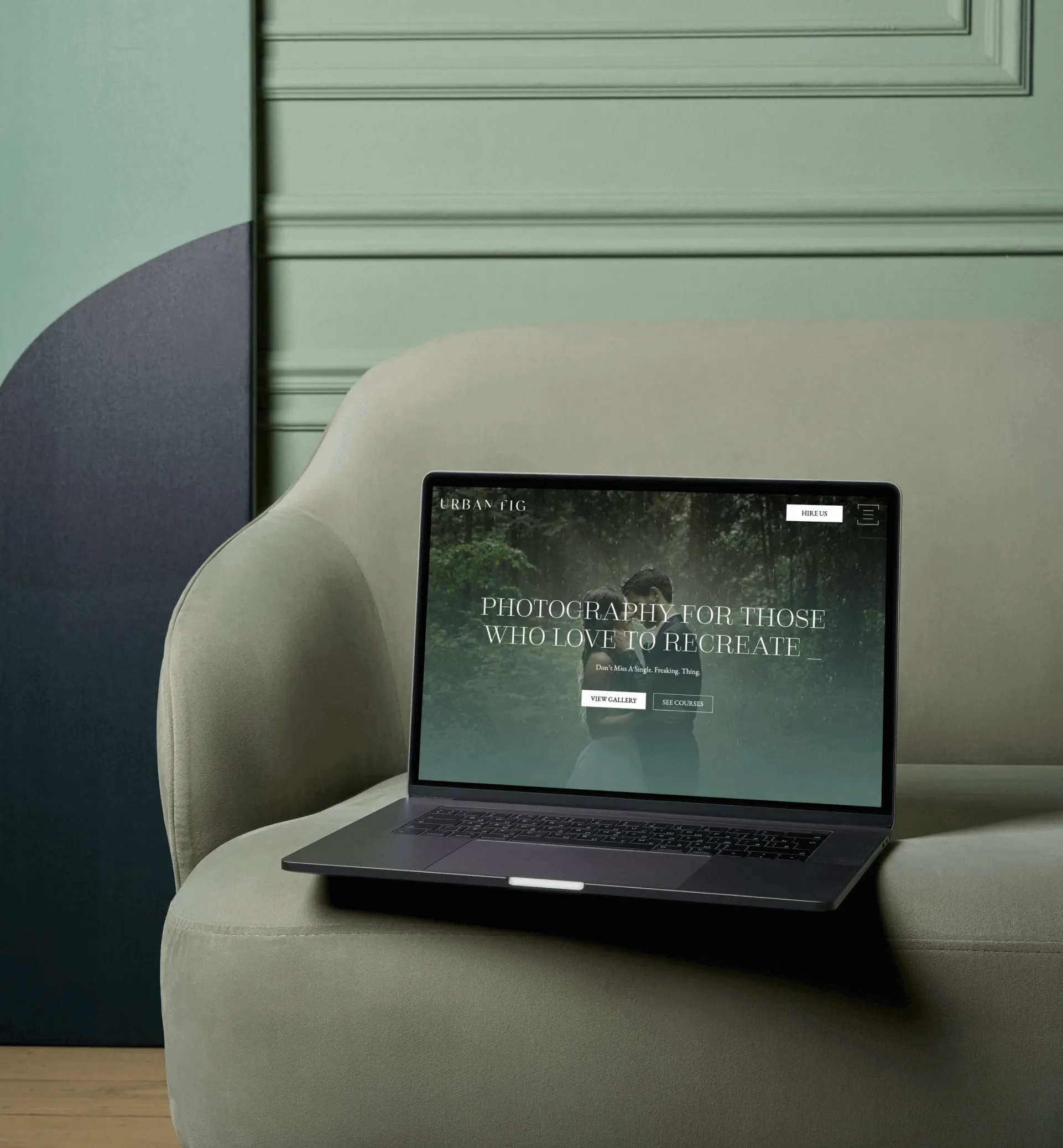 Website screens and brand photography for creative, media & arts clients