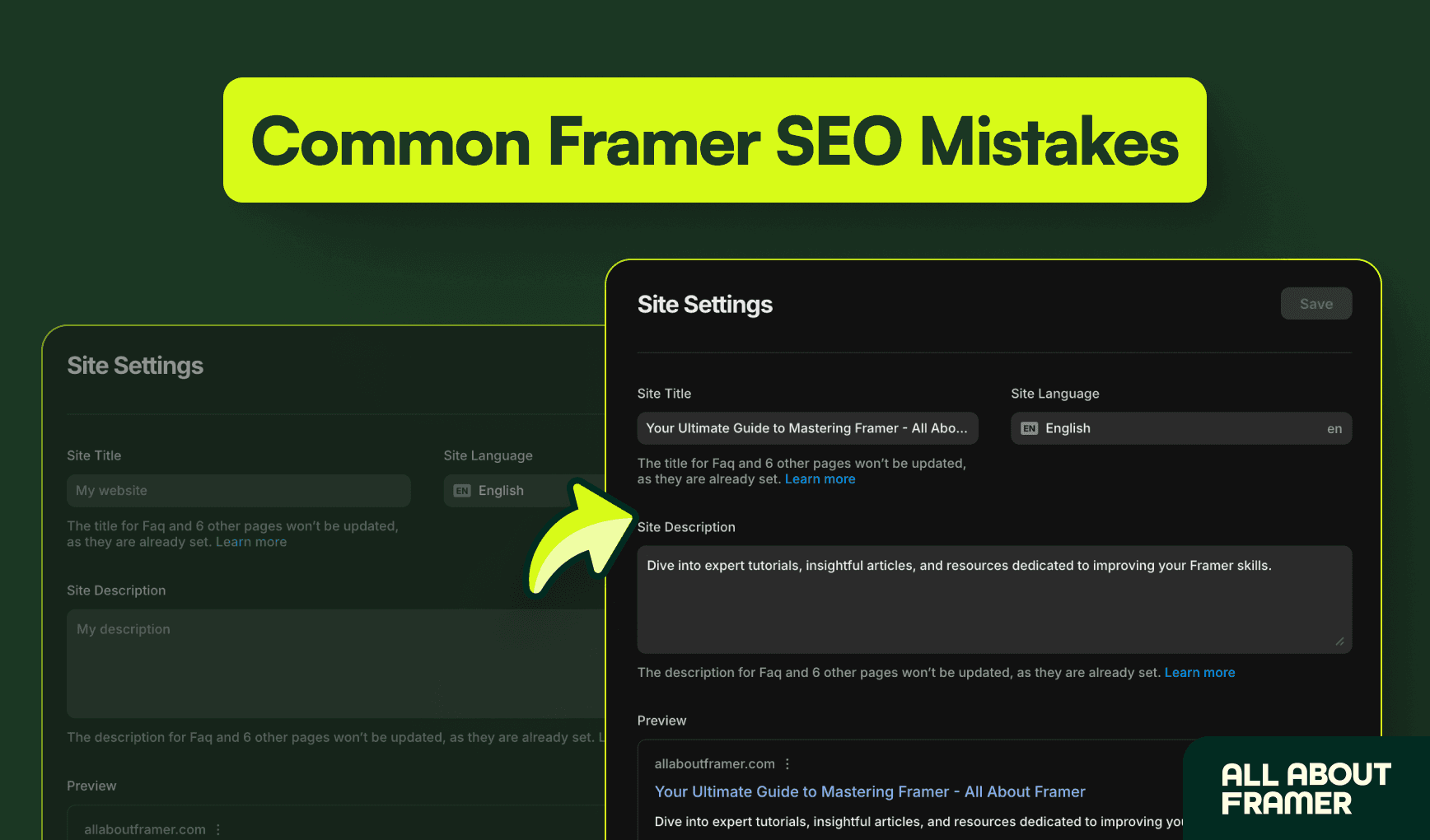 5 Common SEO Mistakes to Avoid When Building Framer Websites (and How To Fixed Them!)