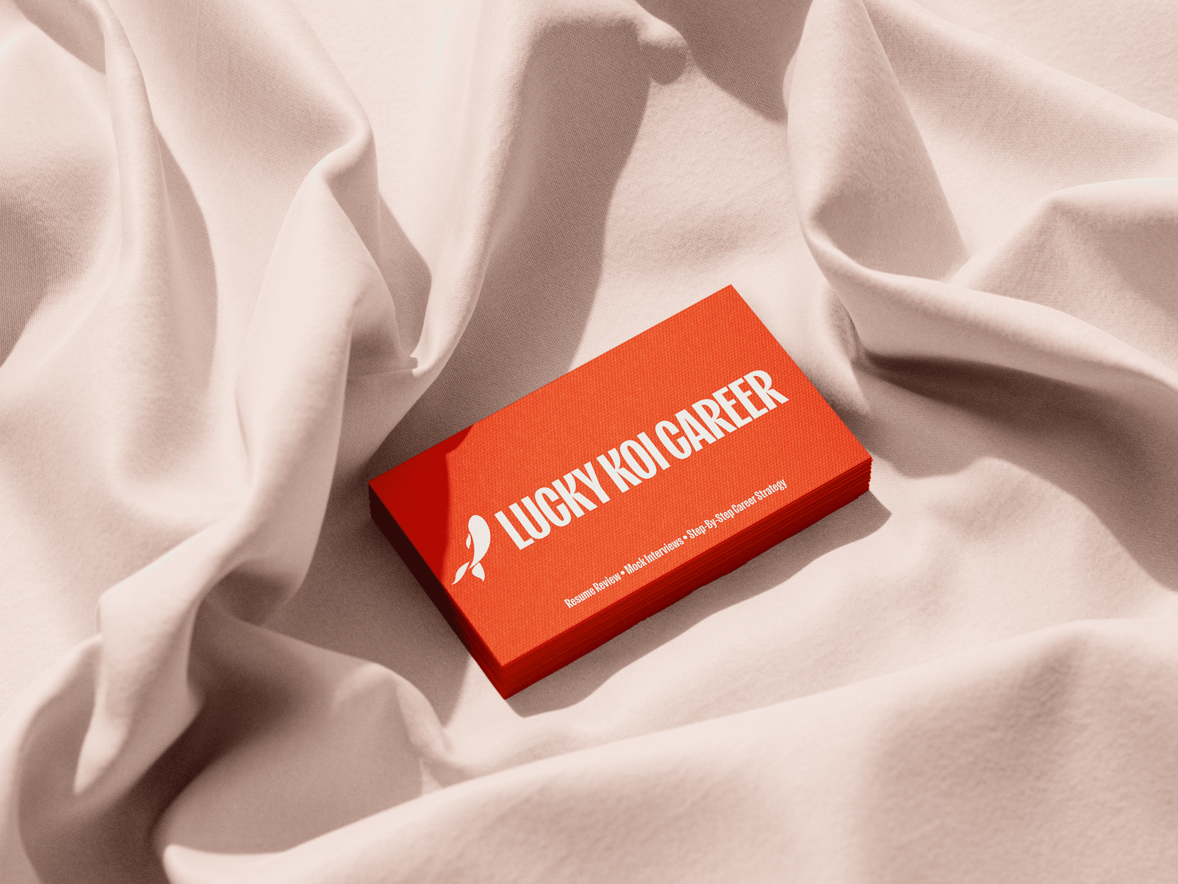 lucky koi career's business card design