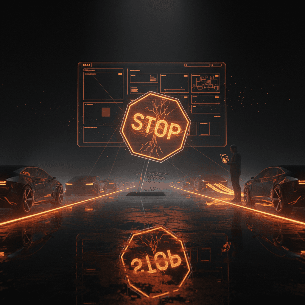 stoppschild auf einer strasse mit autos