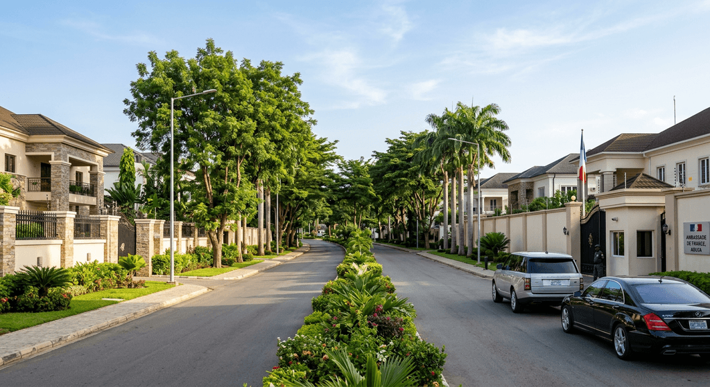 a city street with a sign that says historic route 53