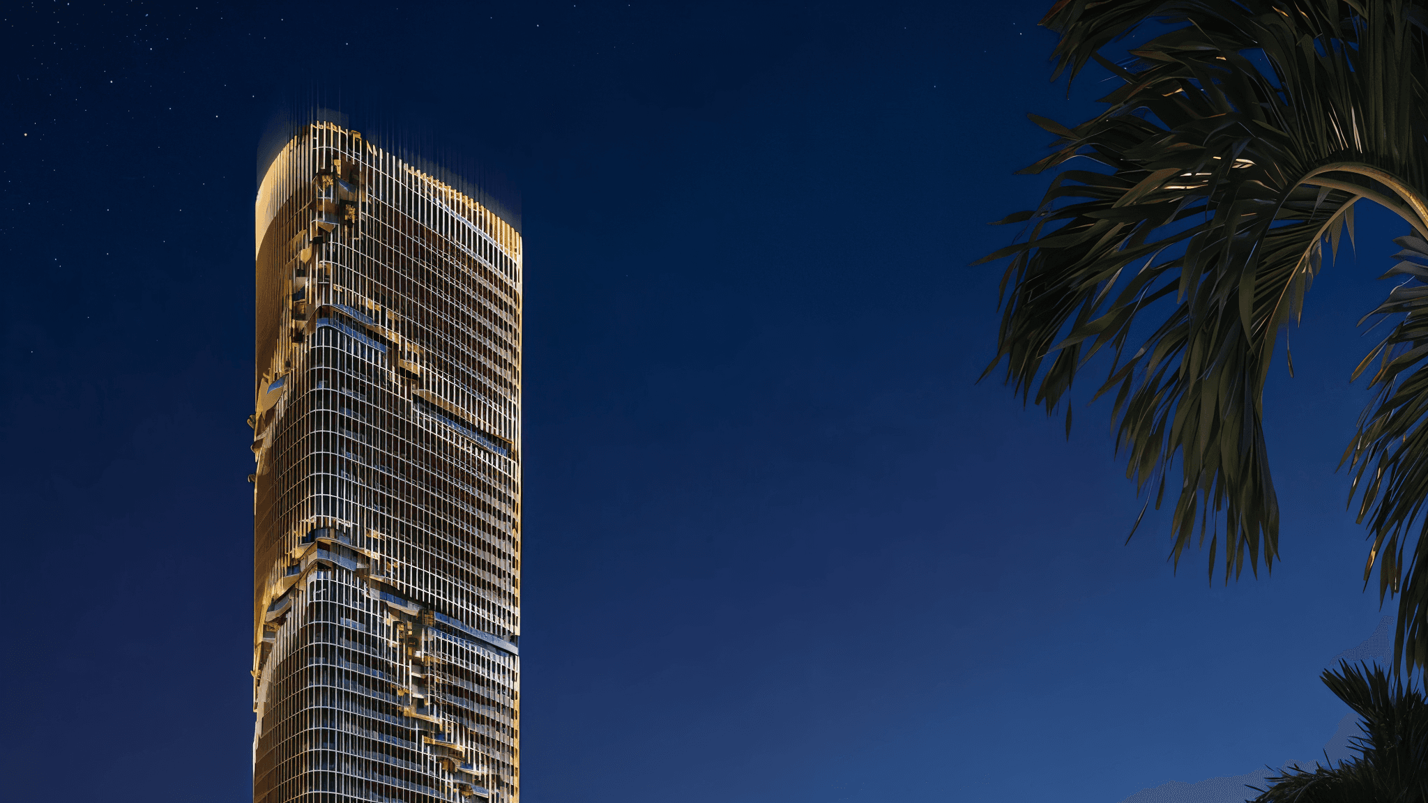 Surrounded by greenery, a tower rises above trees and grass in a tranquil kanyon landscape.