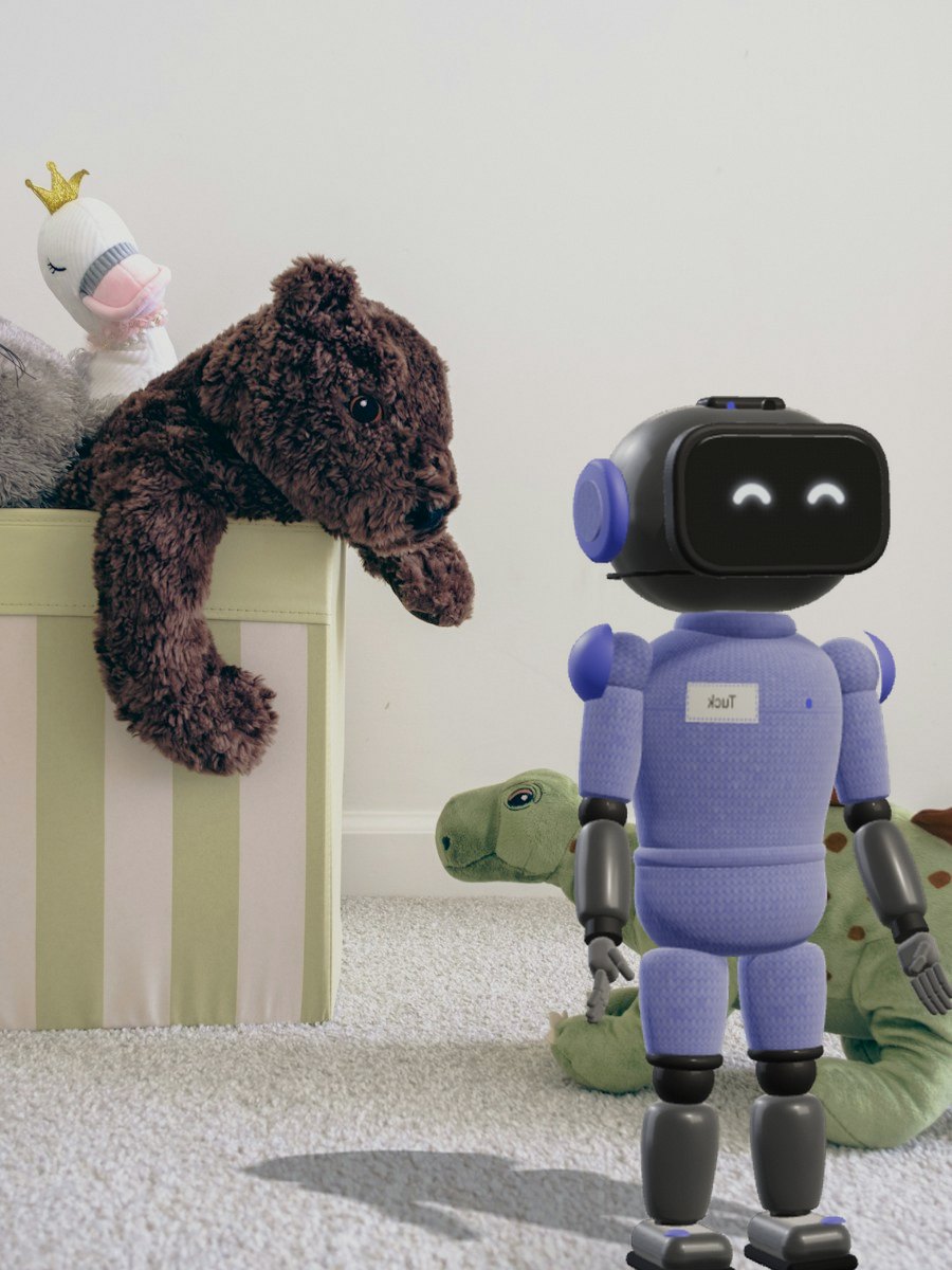 Tuck in a real home: Playroom · the dinosaur, found