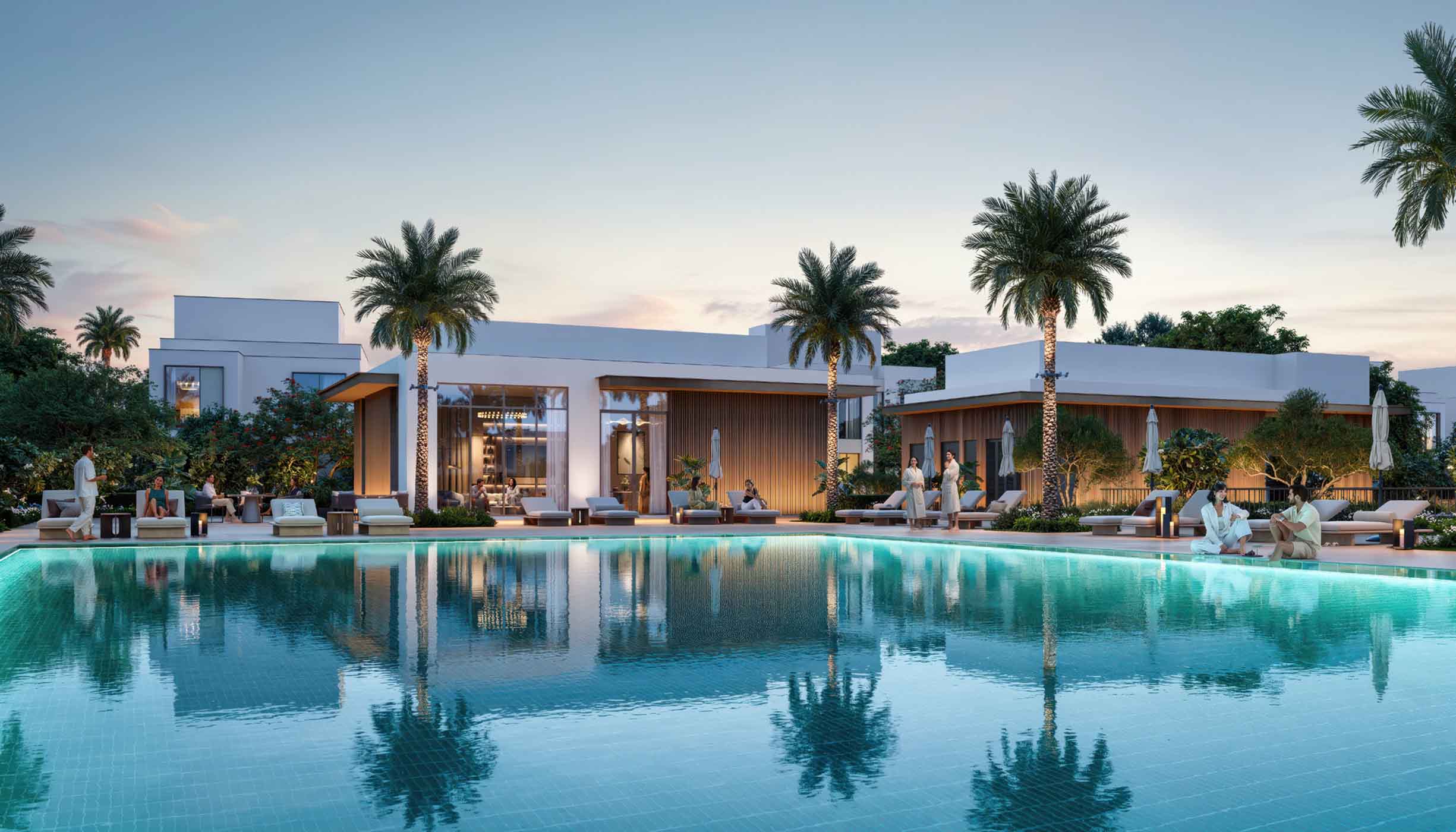 Sunset paddleboarding on the lagoon. Invest in luxury waterfront real estate at Salva the Heights.