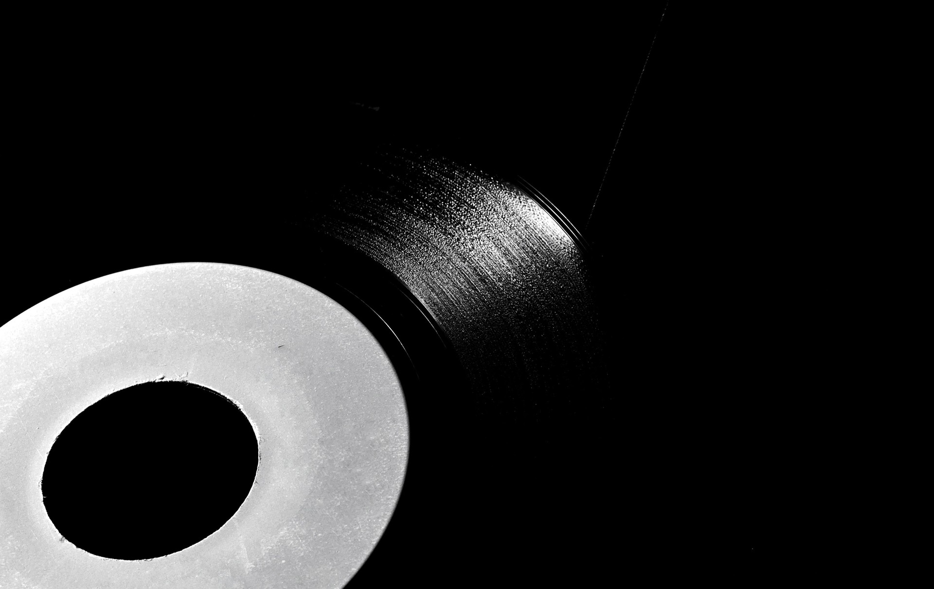 Spinning Black Vinyl Record