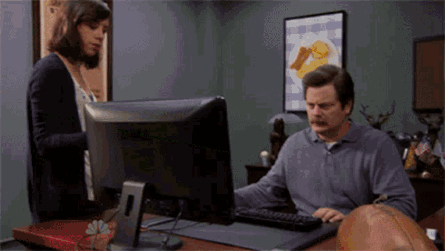 Frustrated Ron Swanson