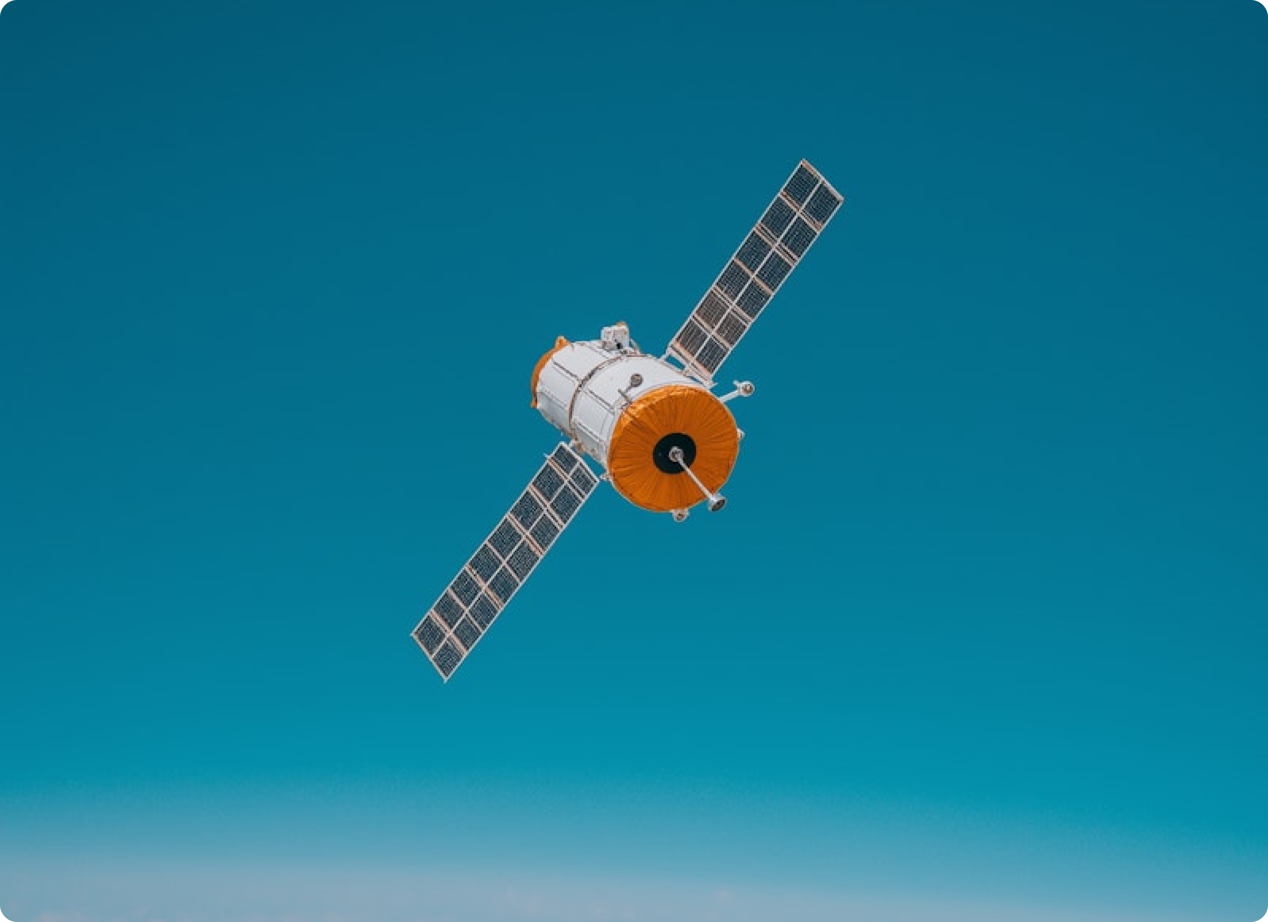 A satellite in orbit