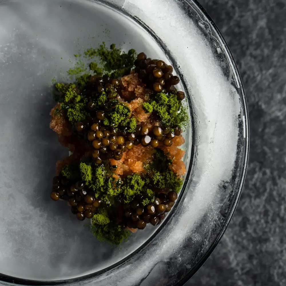 Mud Crab, Royal Oscietra Caviar, Melon, Pandan